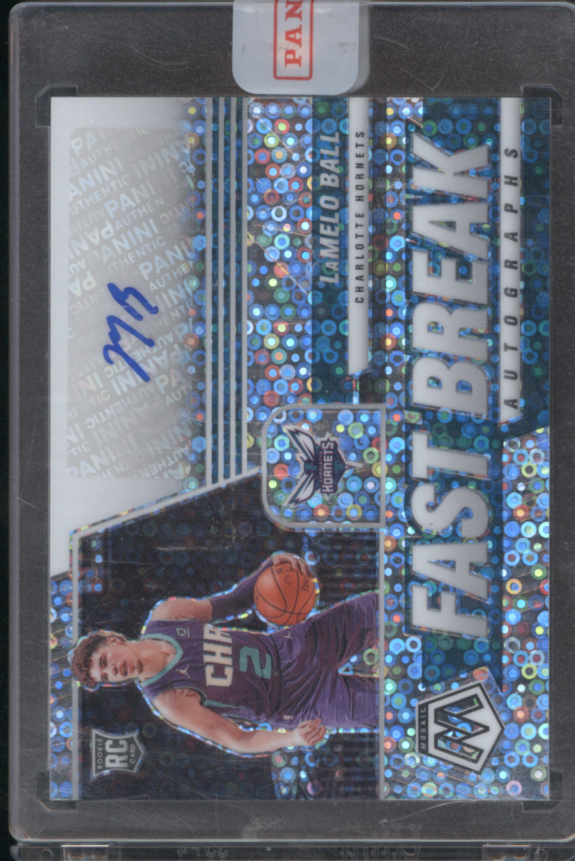 2020 Panini Mosaic Fast Break Autographs #FB-LMB LaMelo Ball — front