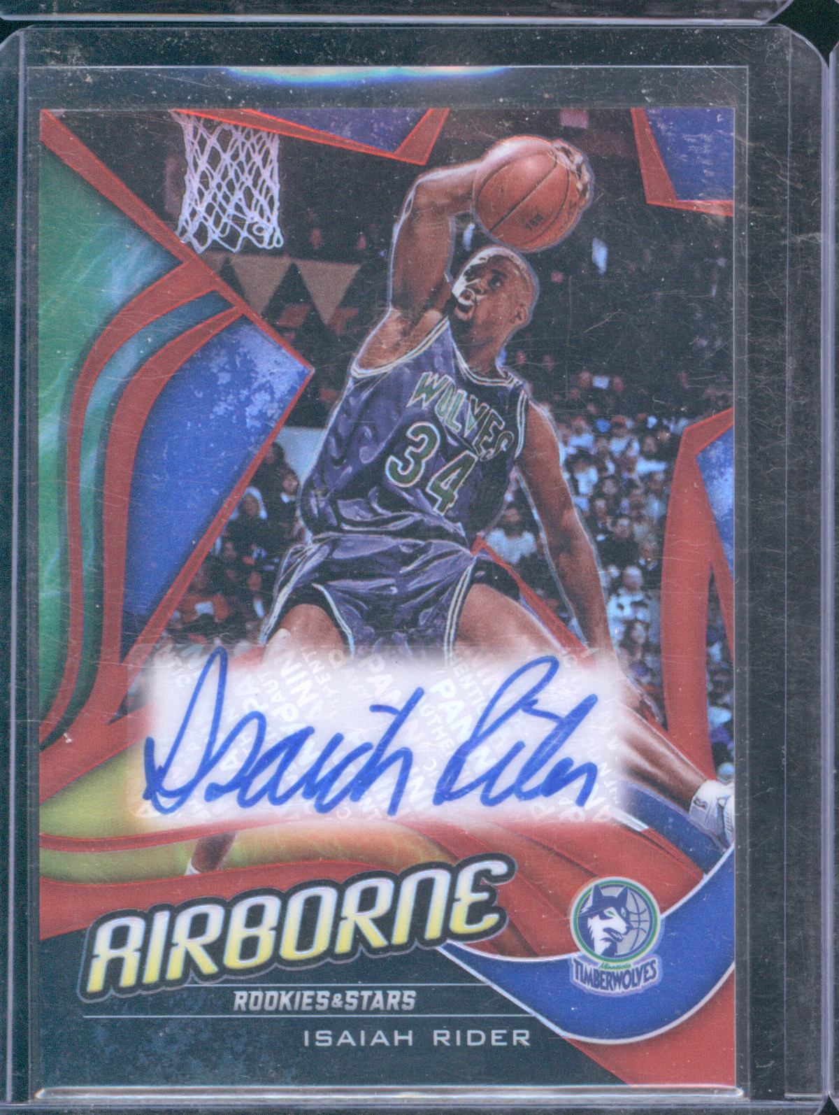 2019-20 Panini Chronicles Airborne Signatures #AB-IRI Isaiah Rider — front