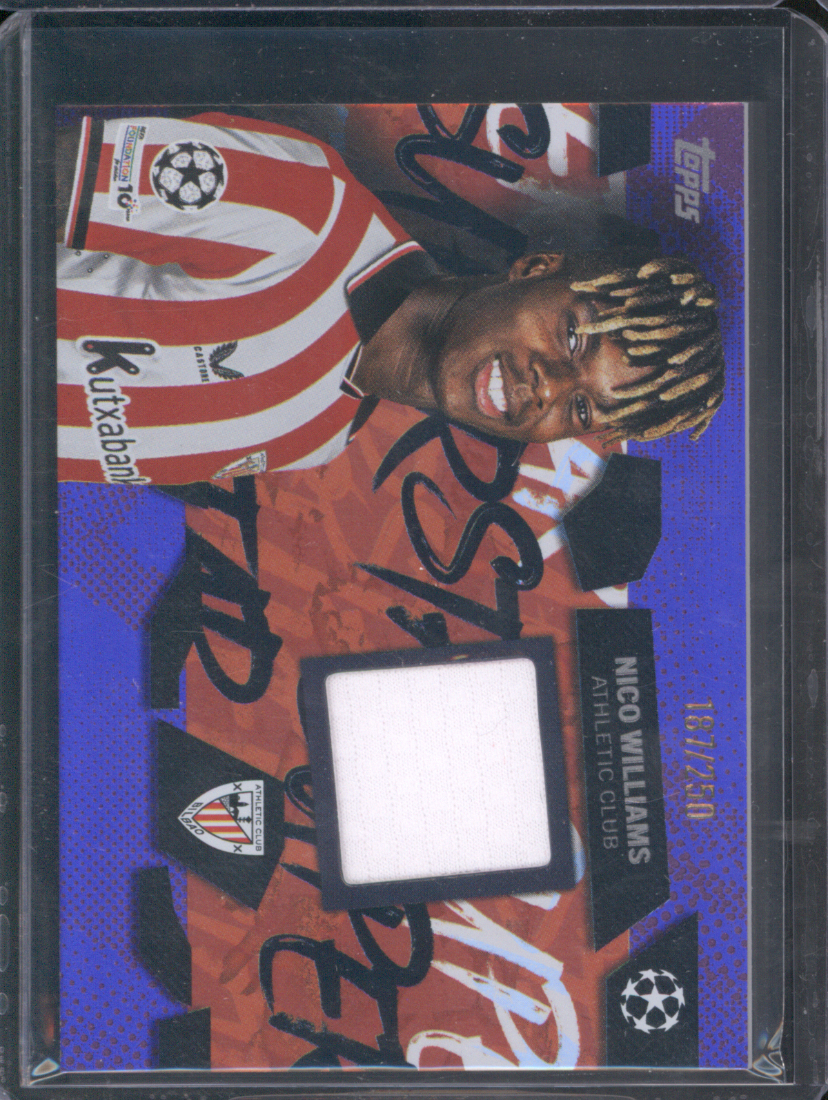 2025-26 Topps UEFA Club Competitions #TSR-NC Nico Williams Superstar Relic — front