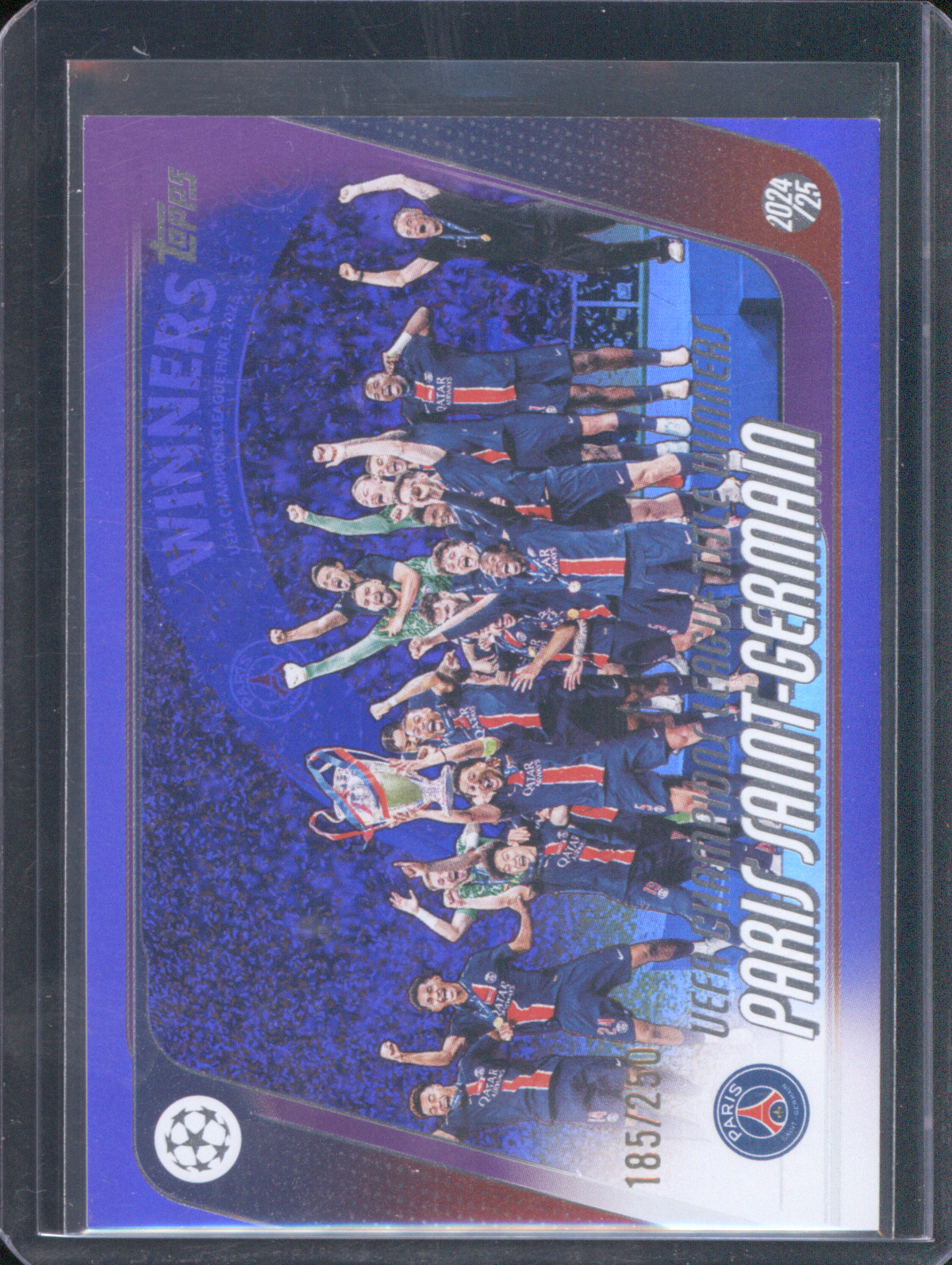 2025-26 Topps UEFA Club Competitions #166 Paris Saint-Germain Title Winners — front