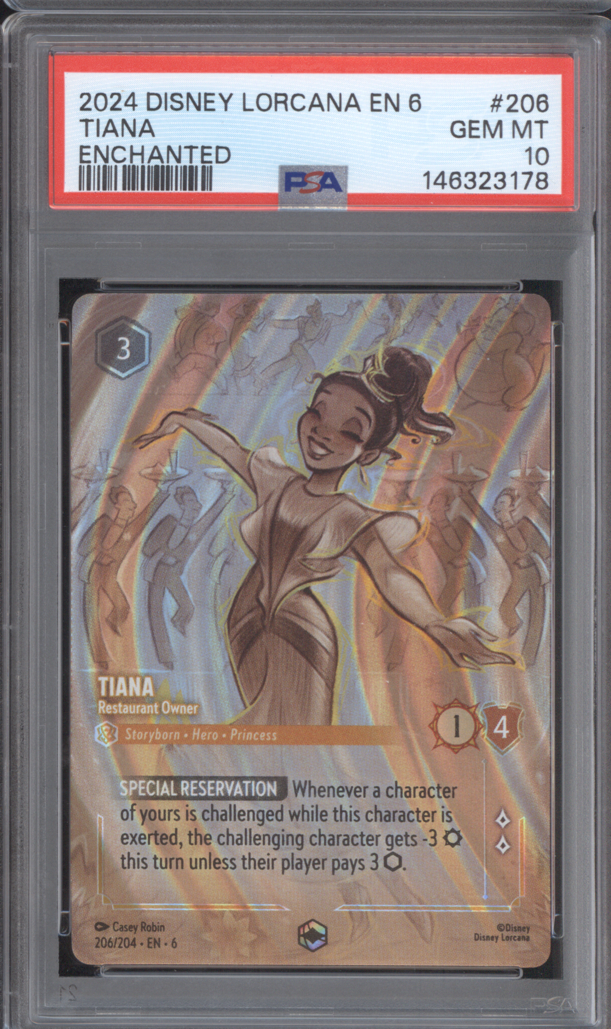 2024 Disney Lorcana EN 6 #206 Tiana Enchanted — front