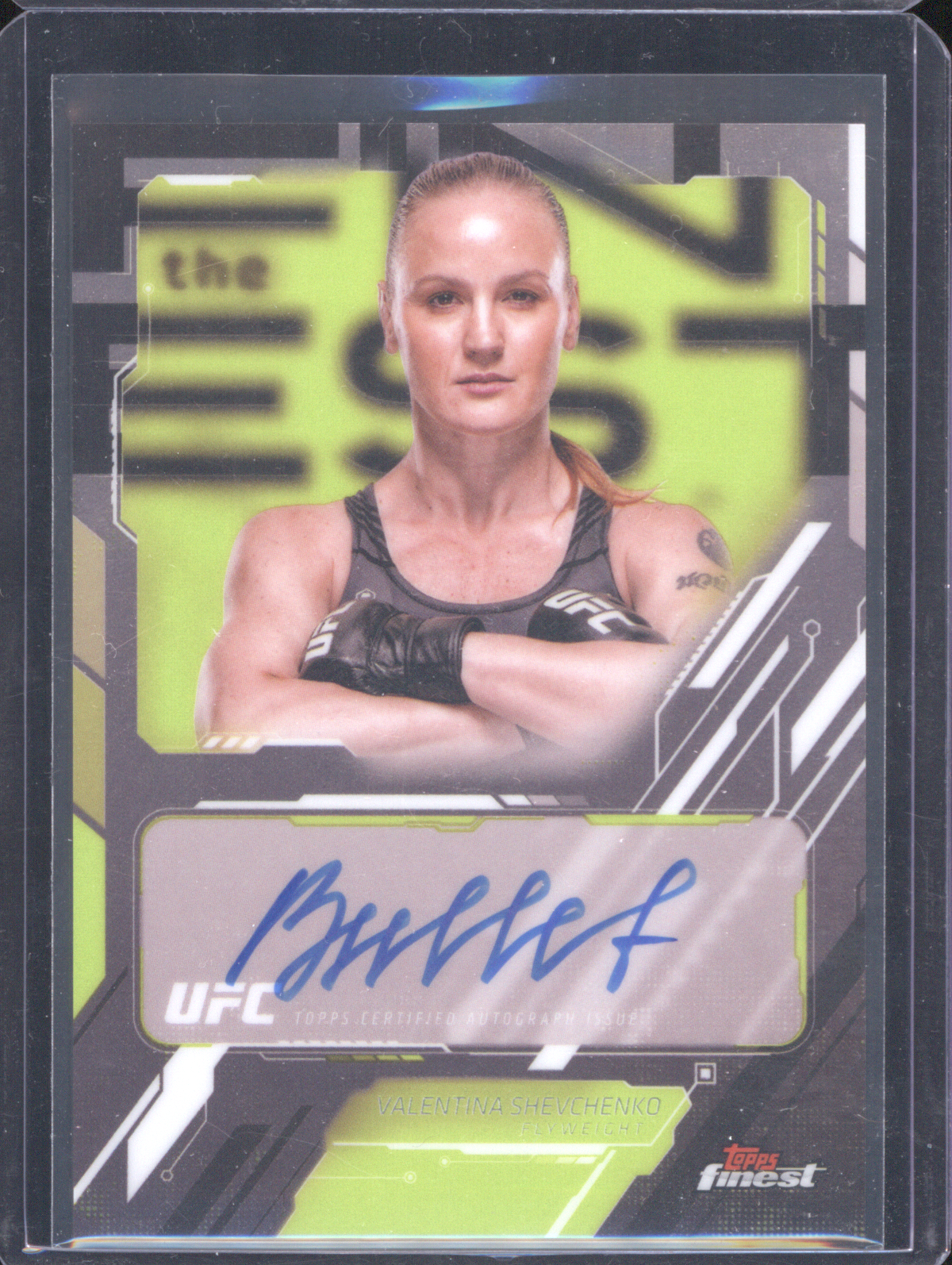 2025 Topps Finest UFC The Finest Autographs #TFA-VS Valentina Shevchenko — front