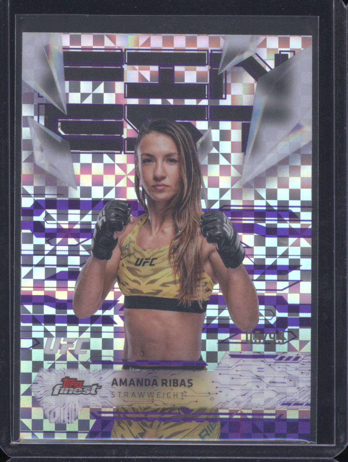 2025 Topps Finest UFC #154 Amanda Ribas — front