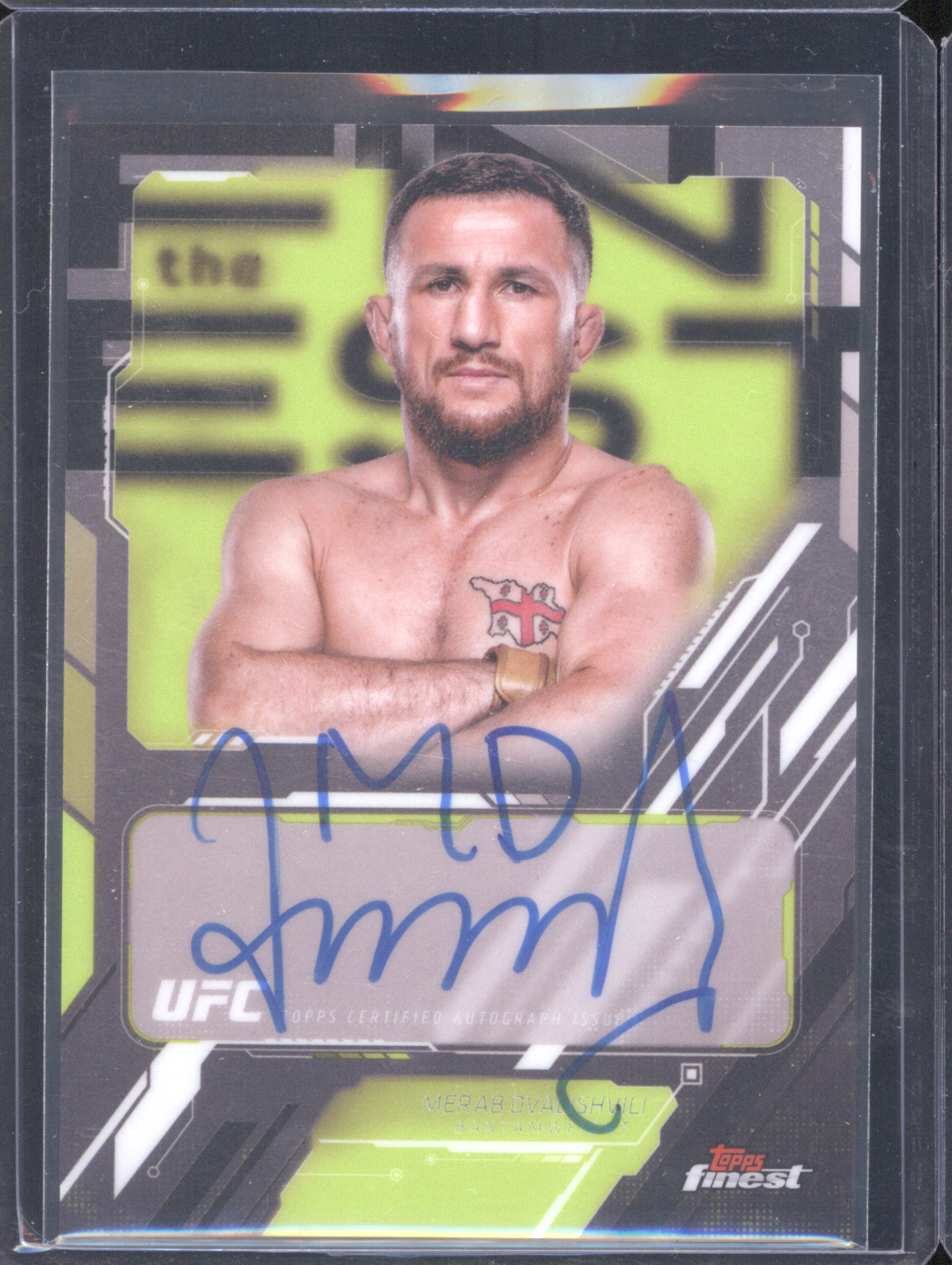 2025 Topps Finest UFC #TFA-MD Merab Dvalishvili The Finest Autograph — front