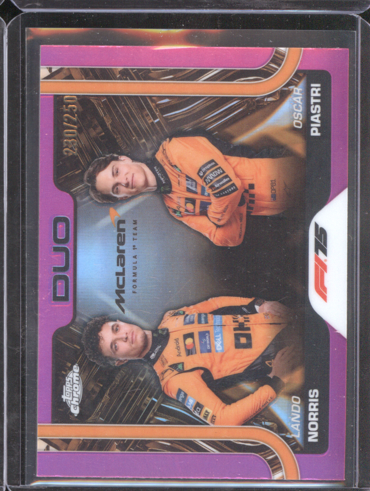 2025 Topps Chrome Formula 1 #166 Lando Norris / Oscar Piastri Duo — front
