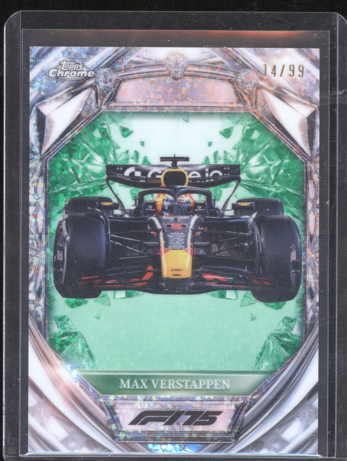 2025 Topps Chrome Formula 1 #D75-21 Max Verstappen Diamond 75th Anniversary — front