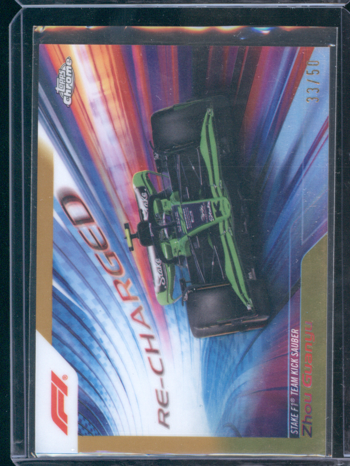 2024 Topps Chrome Formula 1 #RECH-14 Zhou Guanyu Re-Charged — front