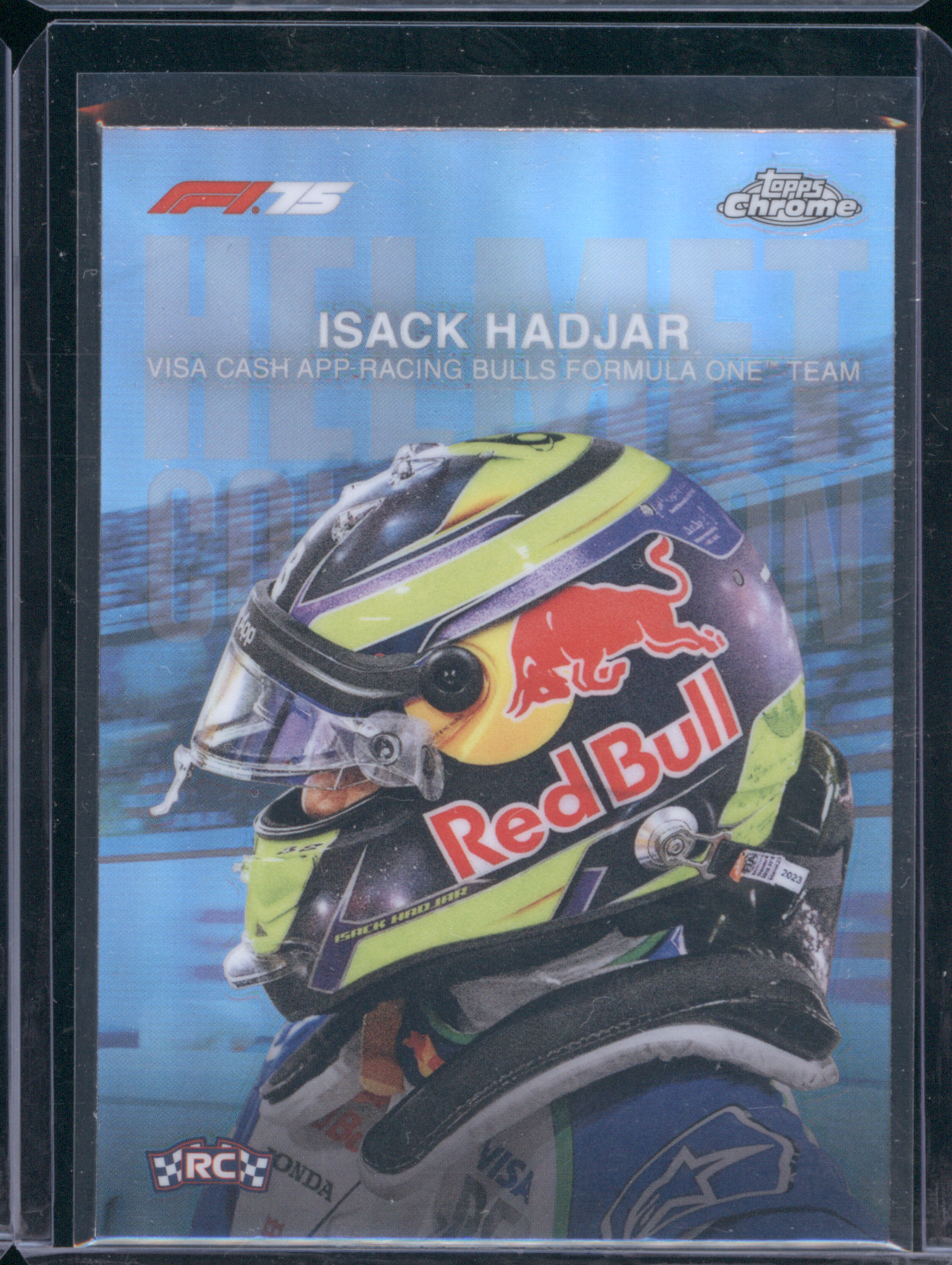 2025 Topps Chrome Formula 1 #HC-5 Isack Hadjar Helmet Collection — front