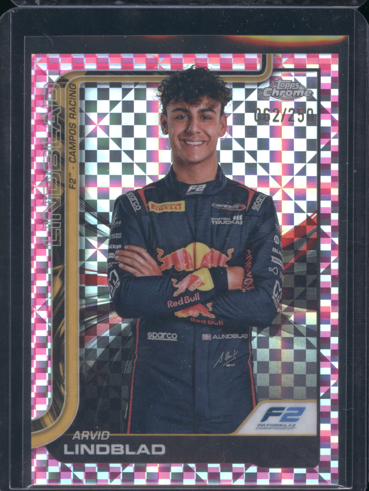 2025 Topps Chrome Formula 2 #23 Arvid Lindblad — front