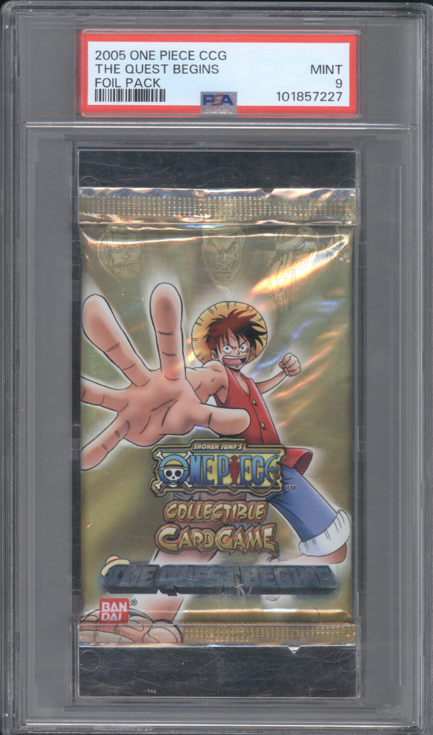 2005 Bandai One Piece CCG The Quest Begins Foil Pack — front
