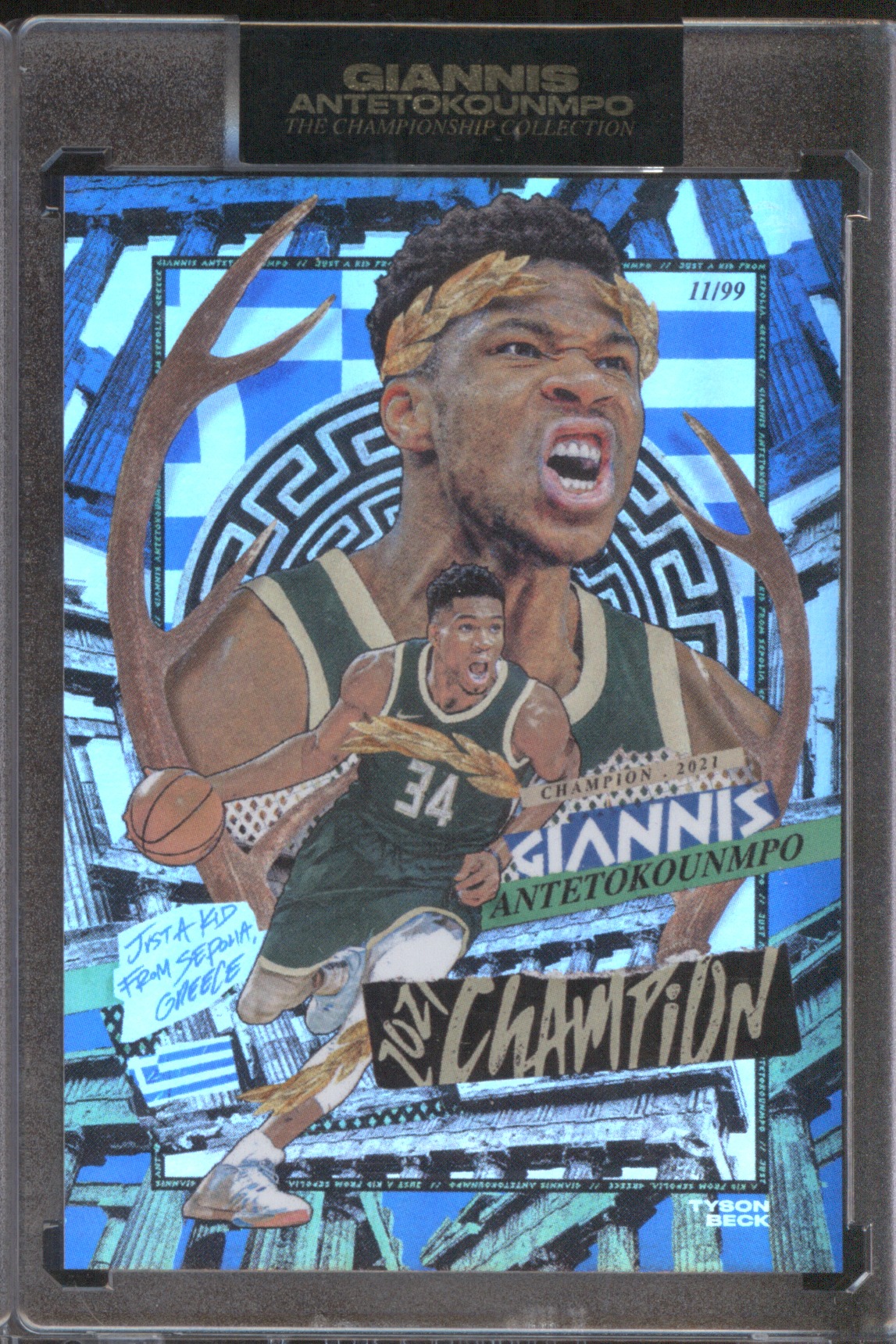 2021 Tyson Beck Champion #11/99 Giannis Antetokounmpo — front