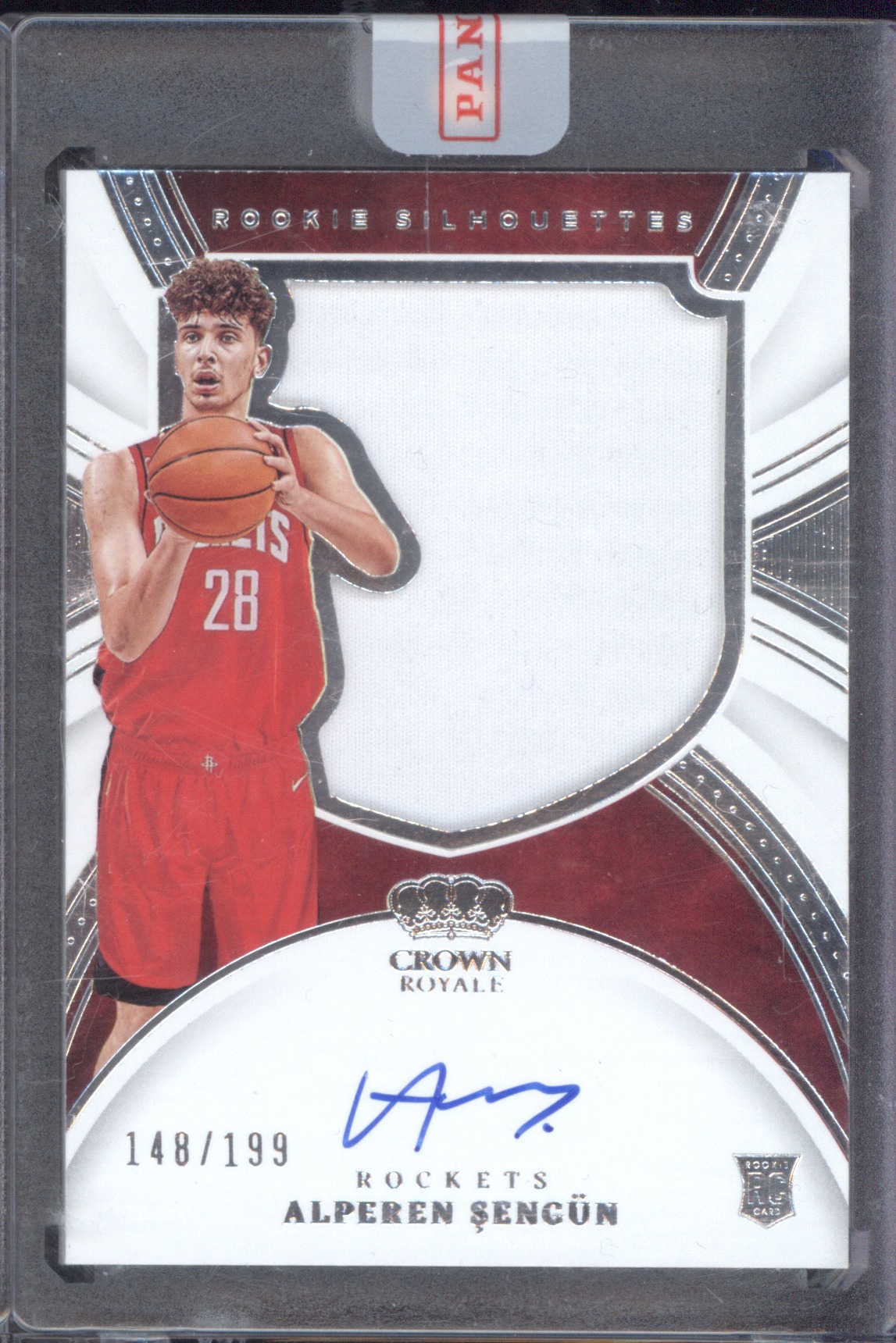 2021-22 Panini Crown Royale #137 Alperen Şengün Rookie Silhouettes Jersey Auto — front