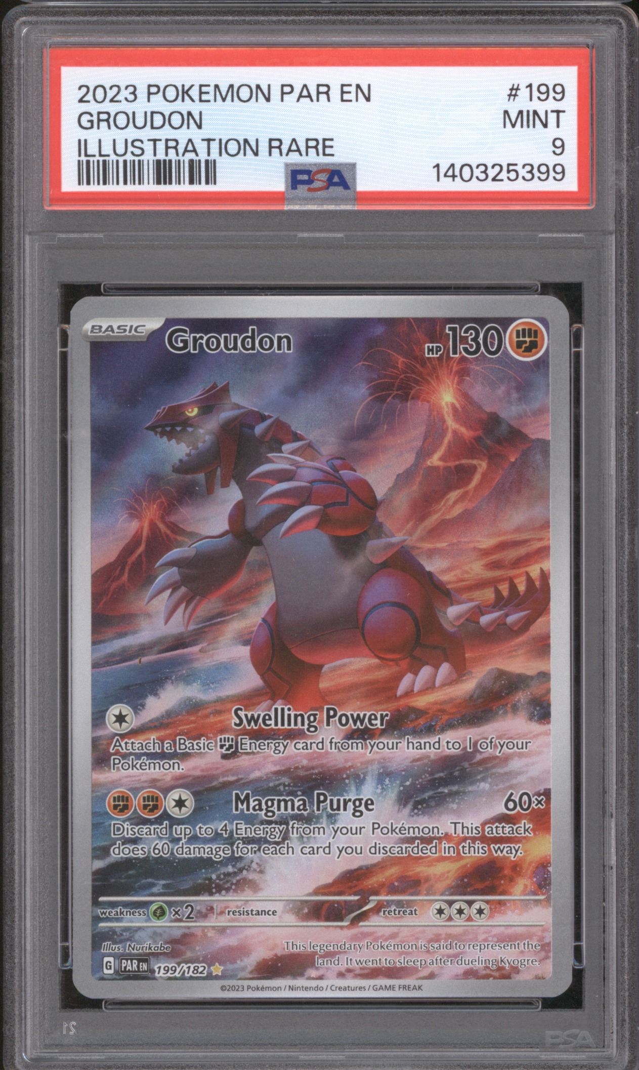 2023 Pokemon Paradox Rift Illustration Rare #199 Groudon — front