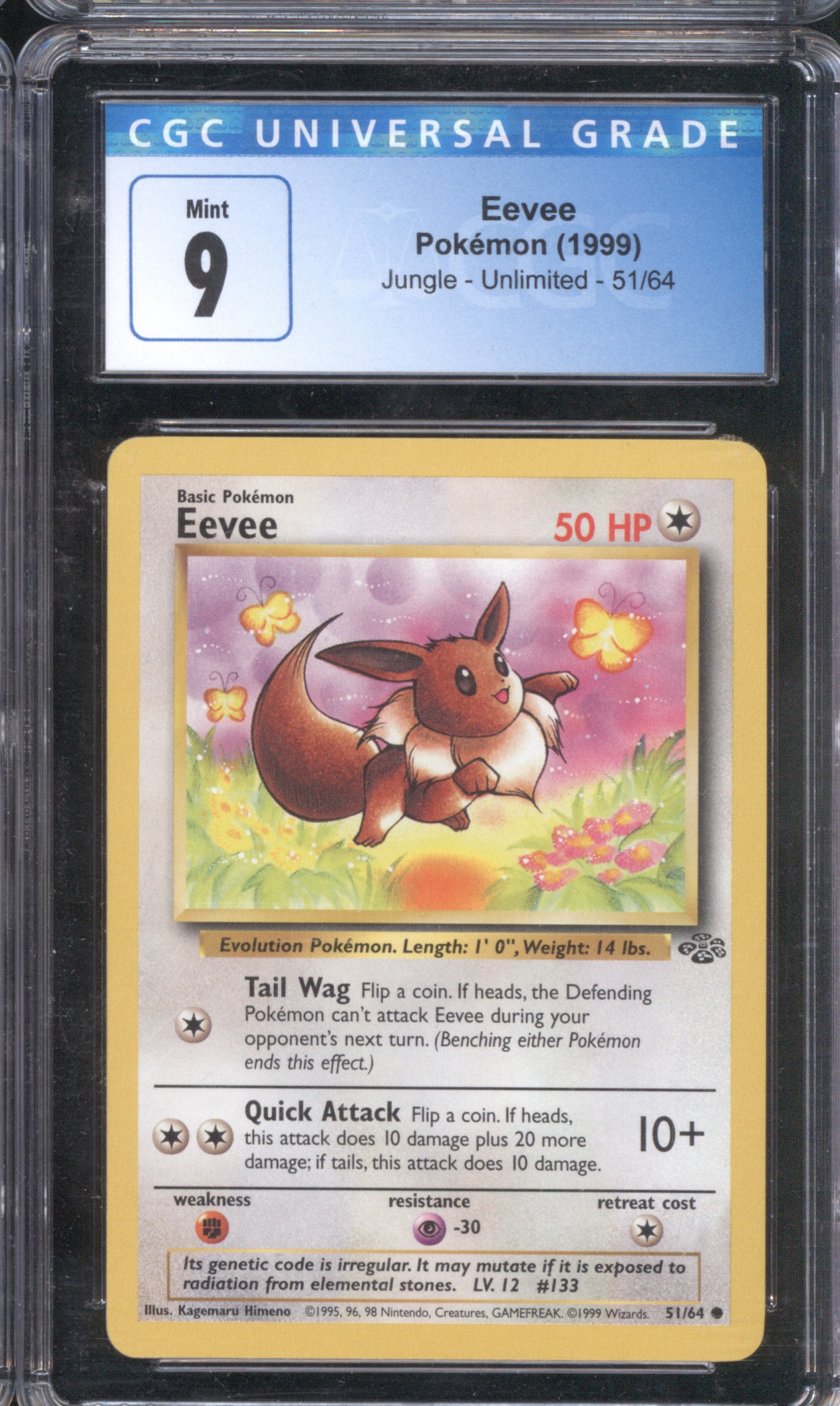 1999 Pokemon Jungle #51 Eevee — front