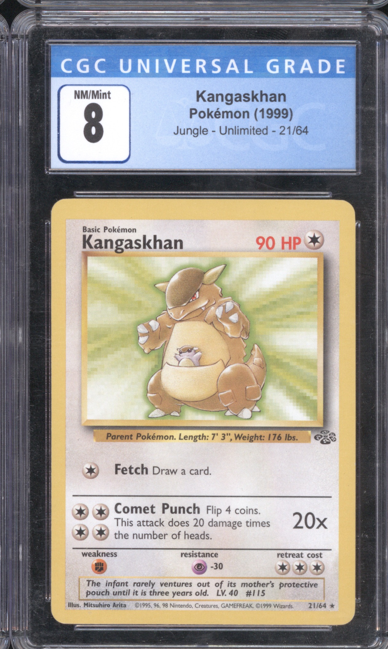 1999 Pokémon Jungle #21 Kangaskhan — front