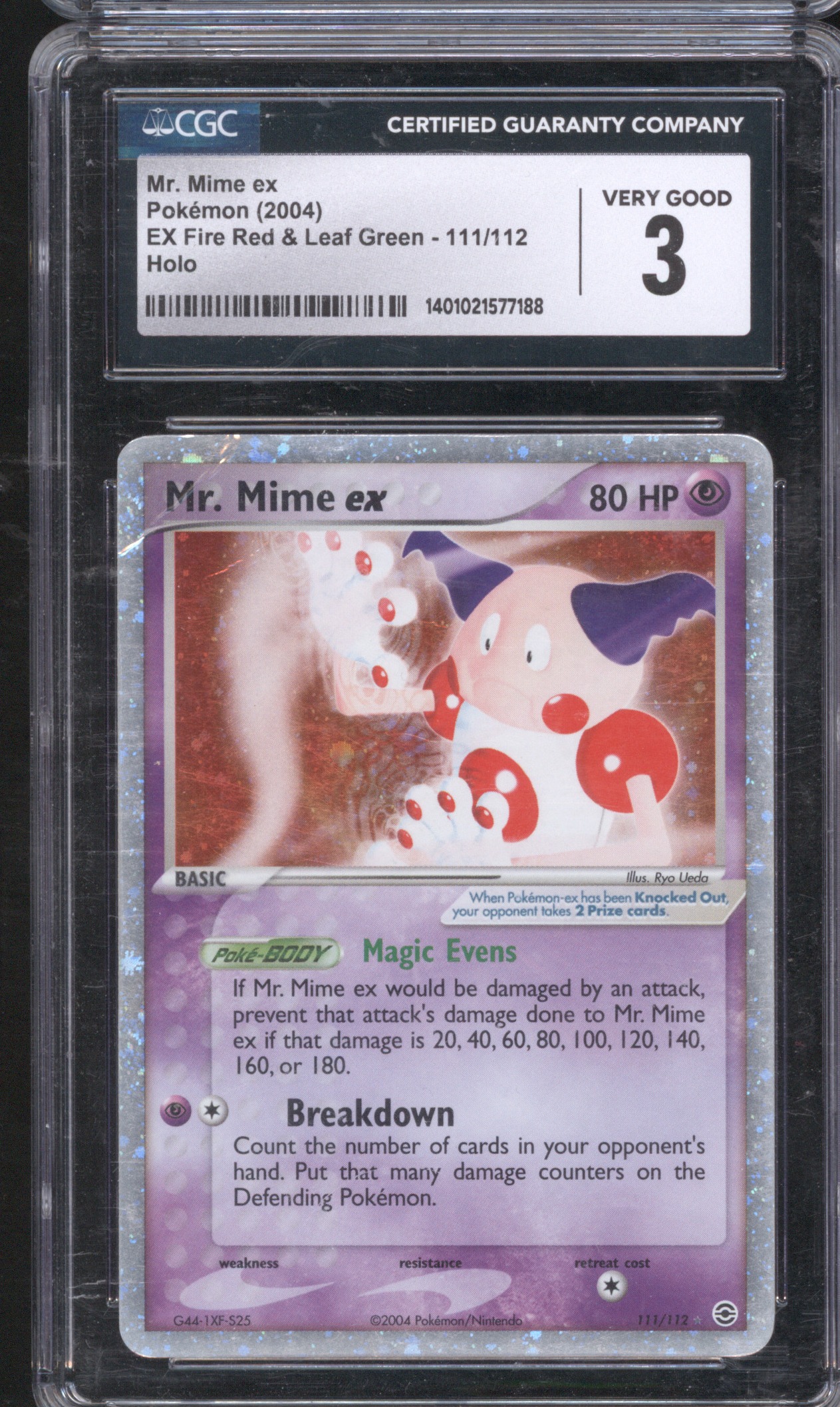 2004 Pokemon EX Fire Red & Leaf Green #111 Mr. Mime ex — front