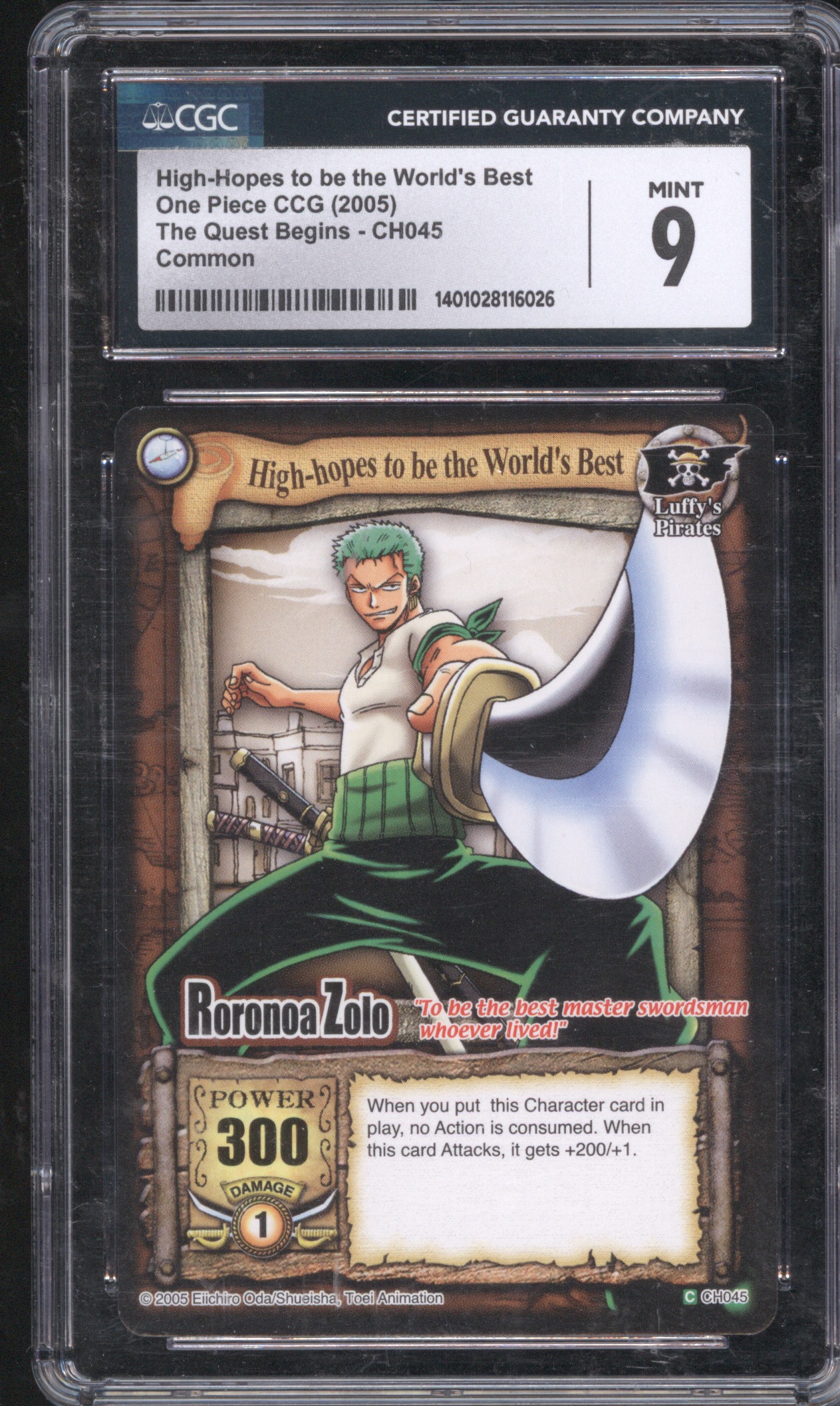 2005 One Piece CCG The Quest Begins #CH045 Roronoa Zolo — front