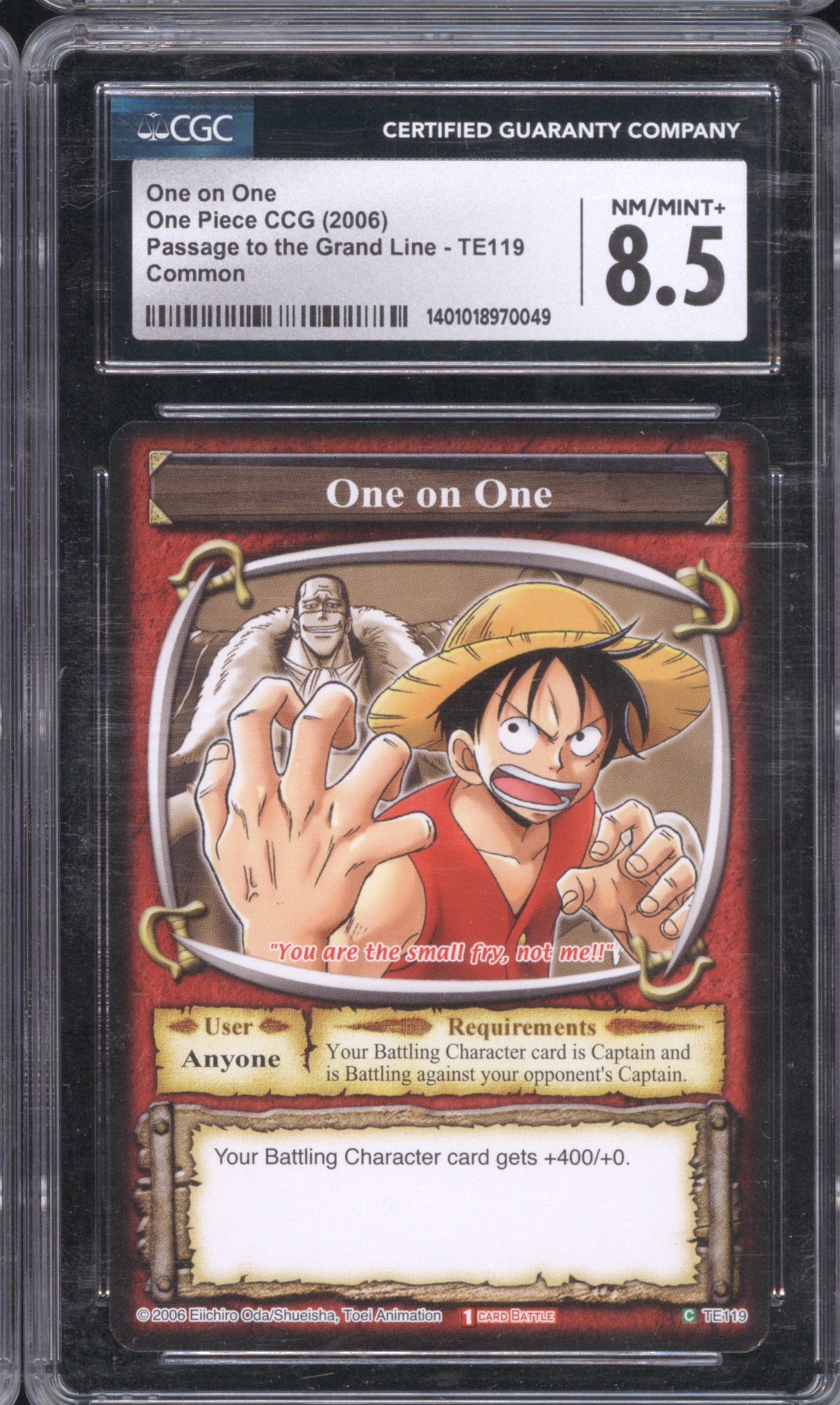 2006 One Piece CCG #TE119 One on One — front