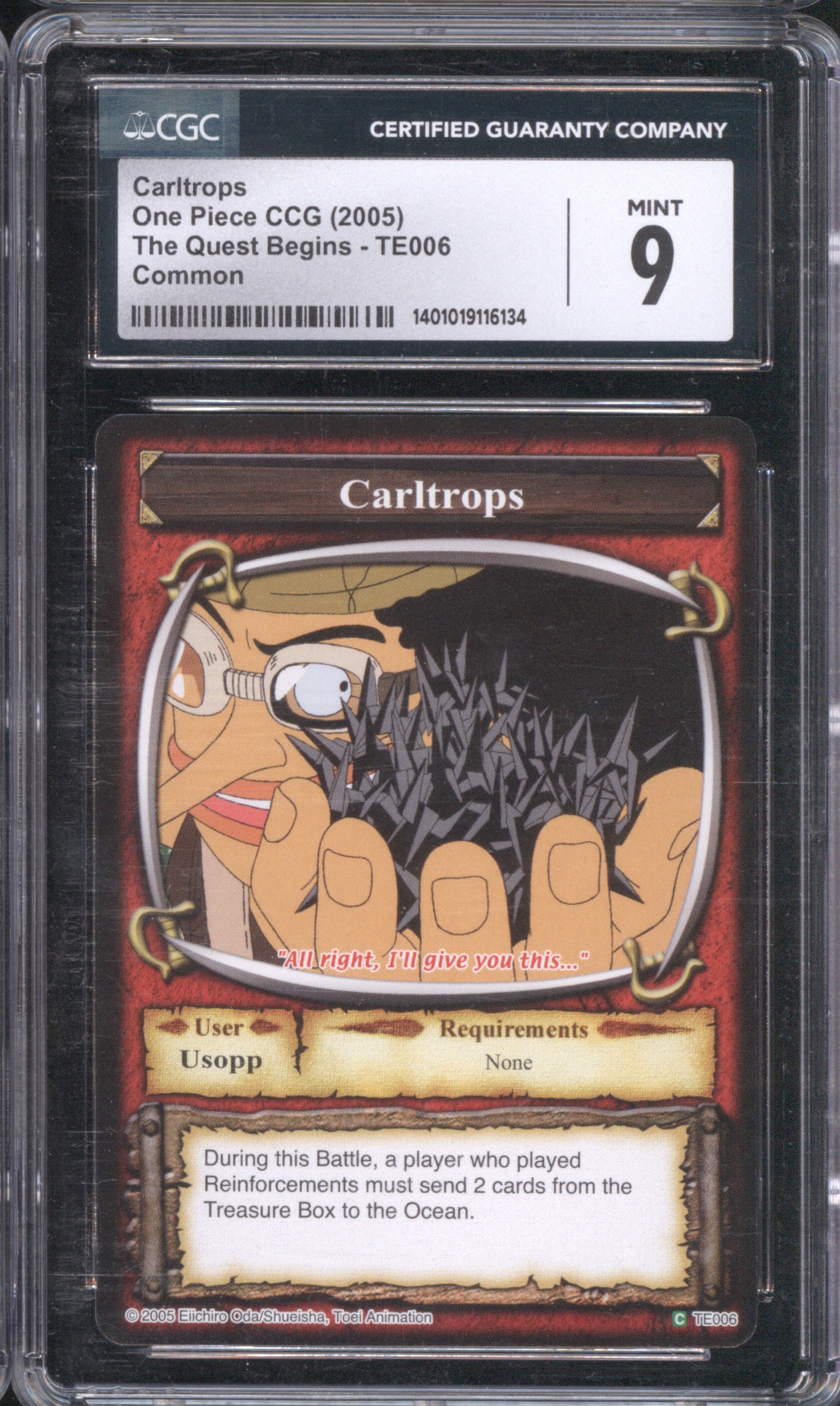 2005 Shonen Jump's One Piece CCG #TE006 Carltrops — front