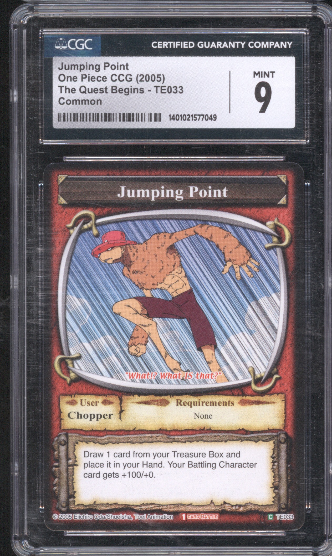 2005 One Piece CCG The Quest Begins TE033 Jumping Point Chopper — front