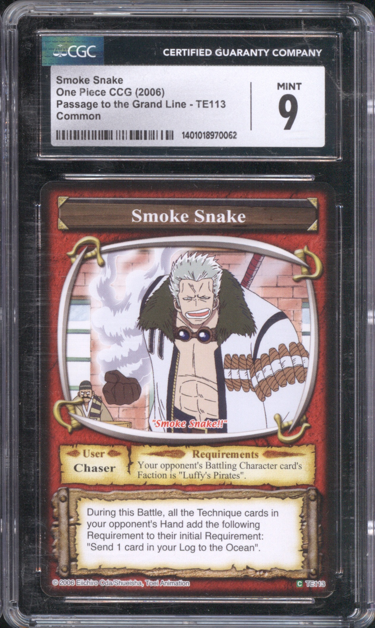 2006 One Piece CCG #TE113 Smoke Snake — front