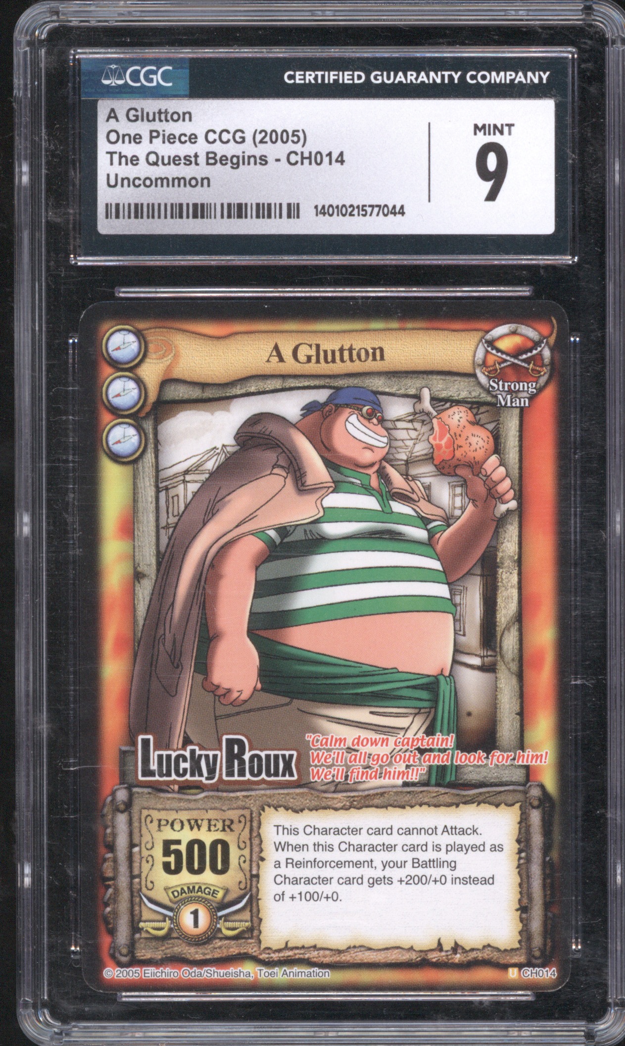 2005 One Piece CCG The Quest Begins #CH014 A Glutton — front