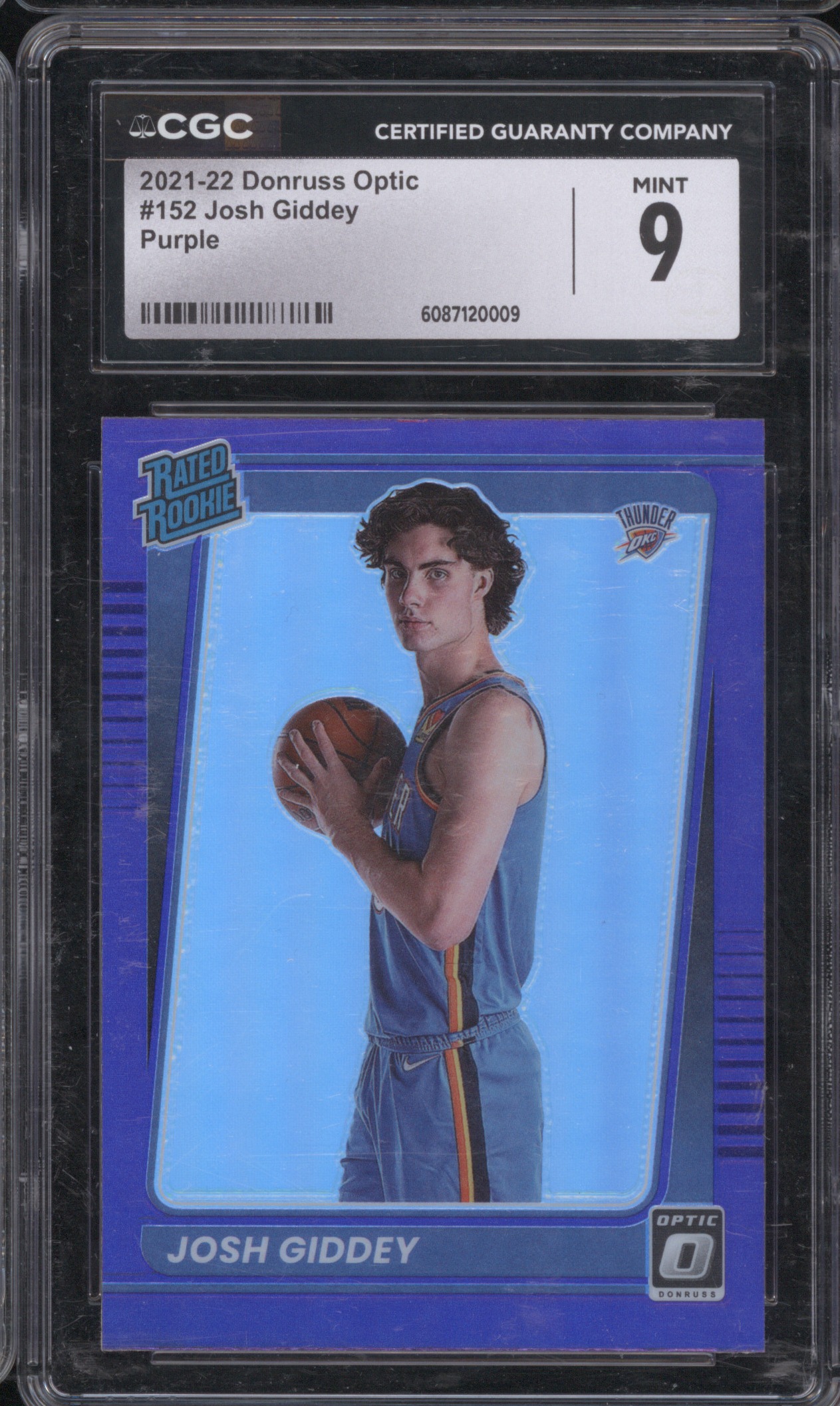 2021-22 Donruss Optic #152 Josh Giddey Purple — front