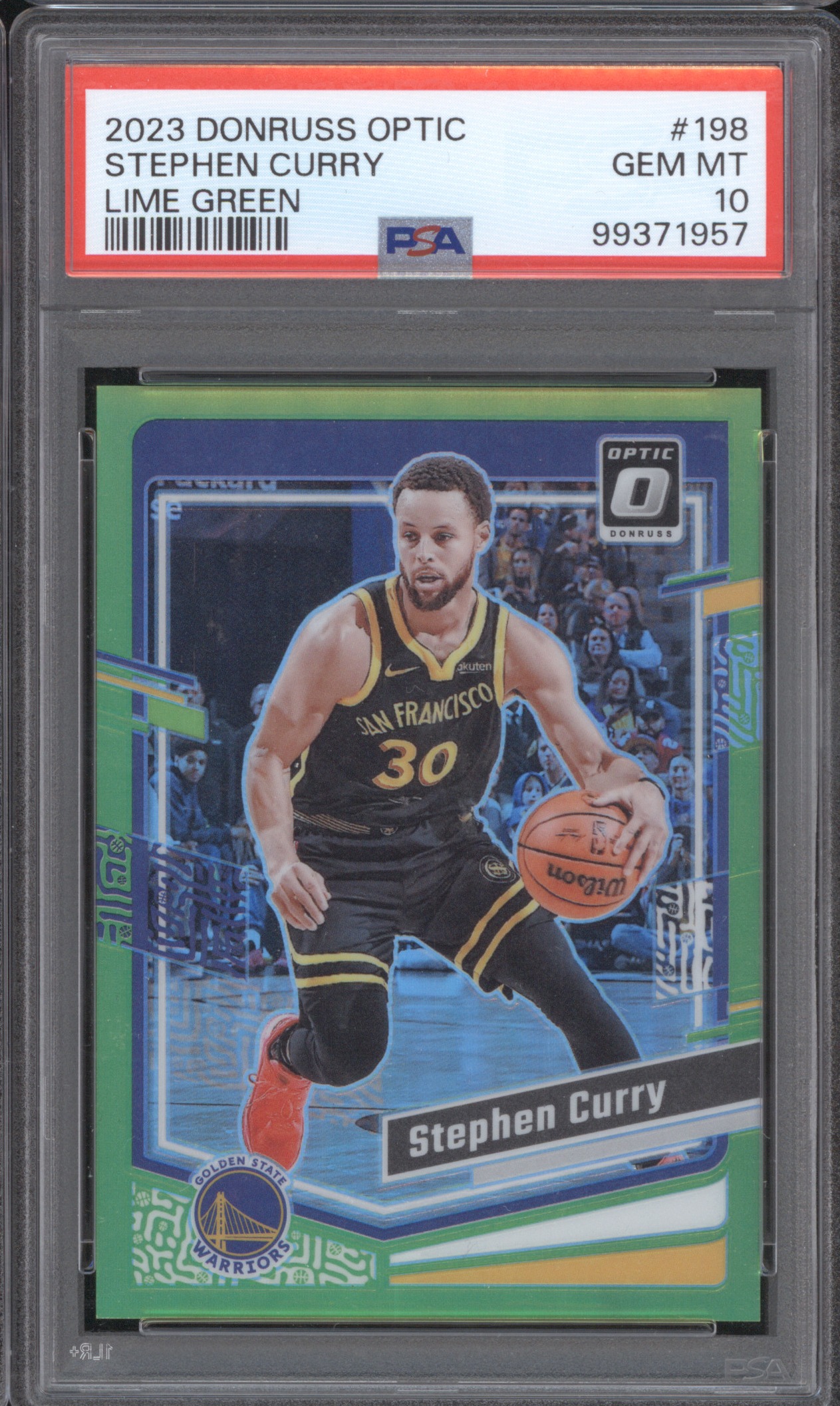 2023 Donruss Optic #198 Stephen Curry Lime Green — front