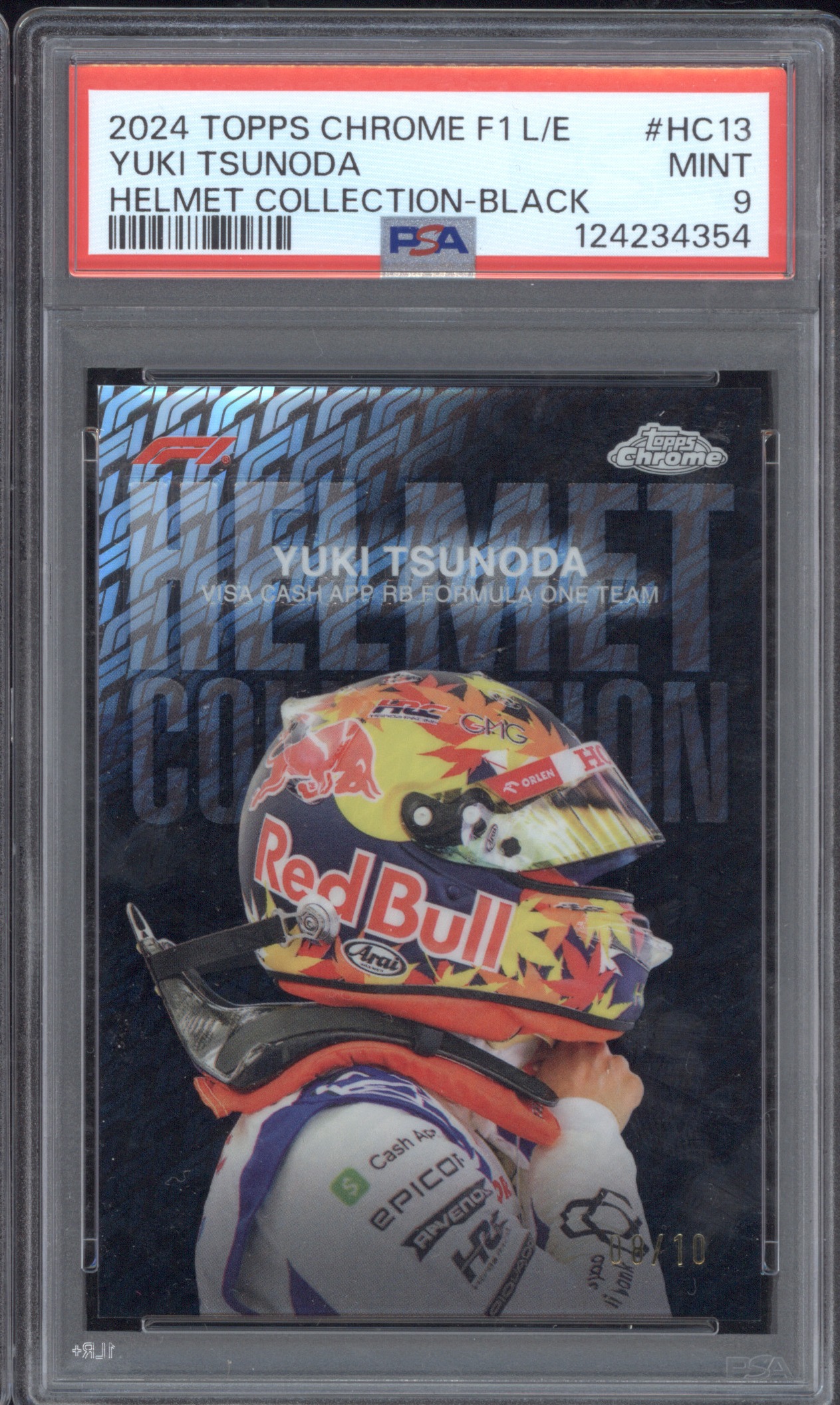 2024 Topps Chrome Formula 1 Helmet Collection #HC13 Yuki Tsunoda — front