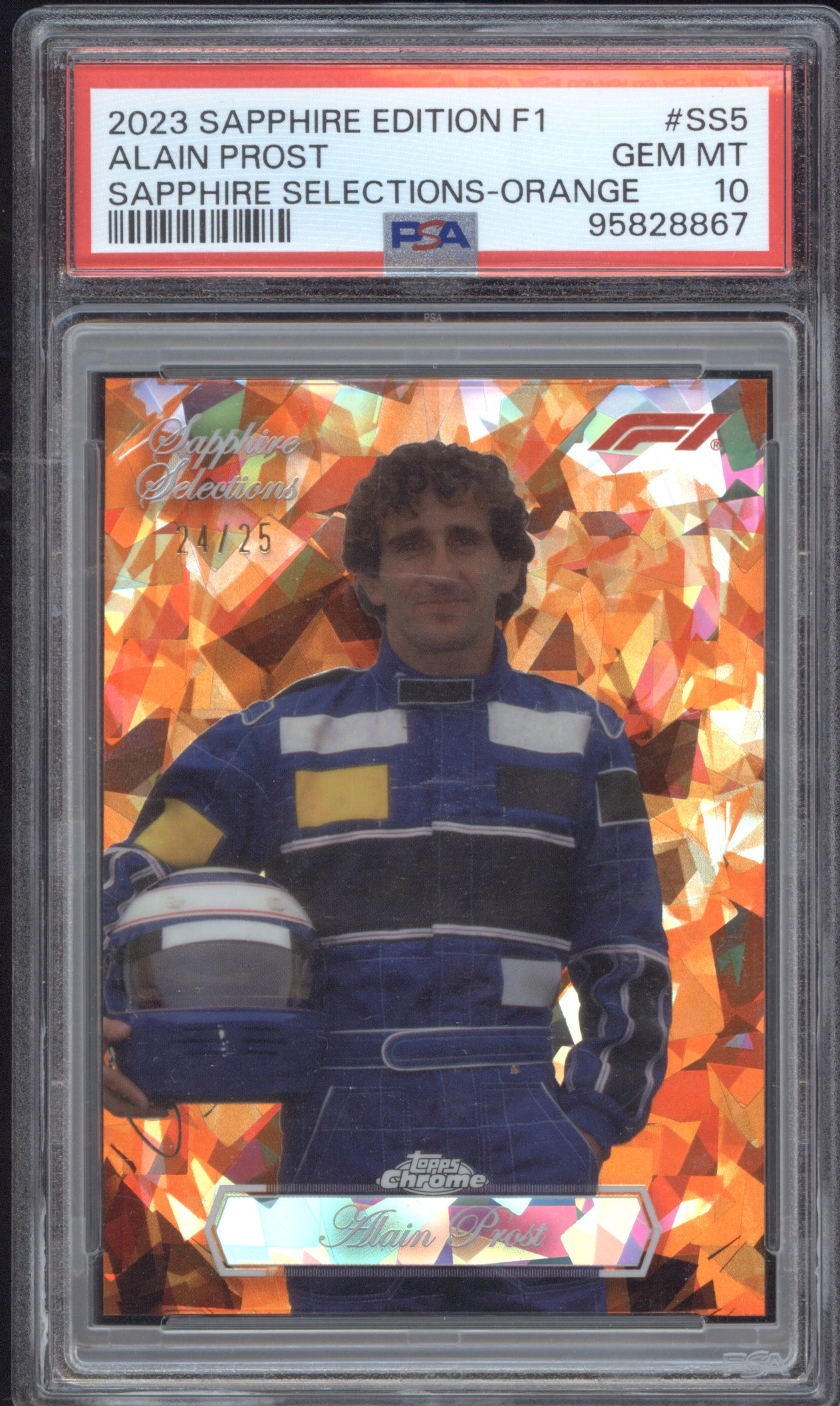 2023 Topps Chrome Sapphire Edition F1 #SS5 Alain Prost — front