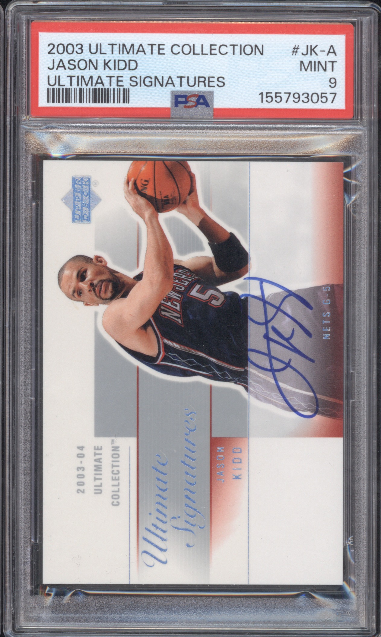 2003 Upper Deck Ultimate Collection Ultimate Signatures #JK-A Jason Kidd — front