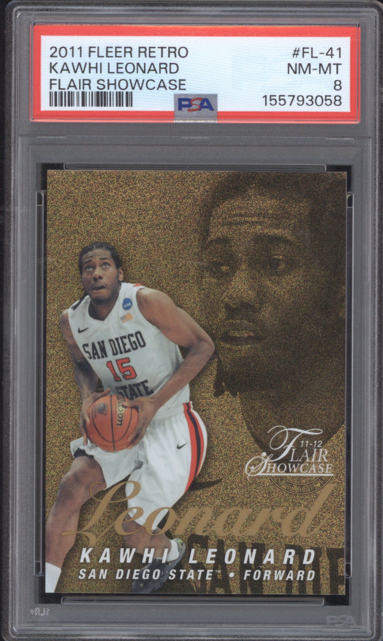 2011 Fleer Retro Flair Showcase #FL-41 Kawhi Leonard — front