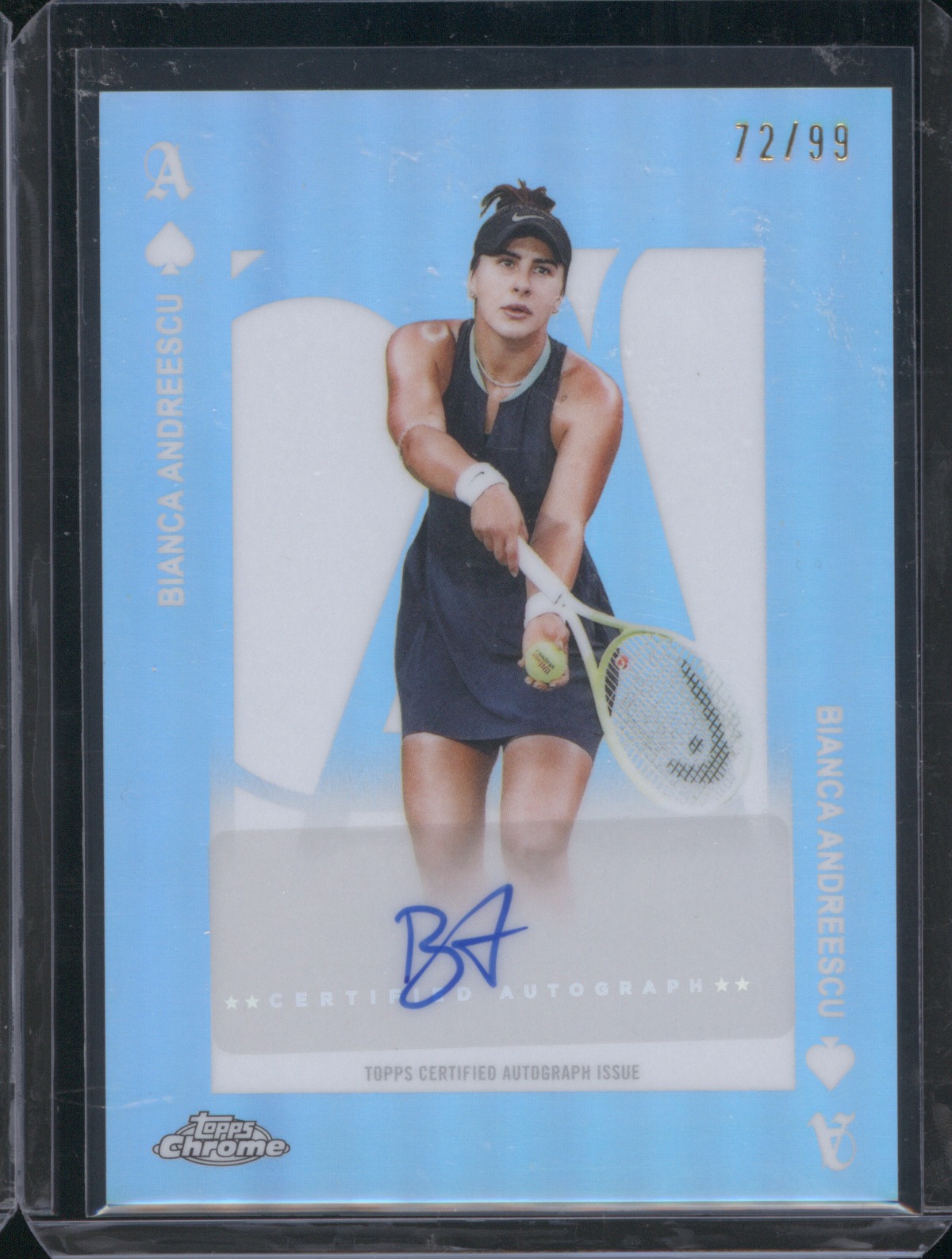 2025 Topps Chrome #AA-BA Bianca Andreescu Aces Autographs — front