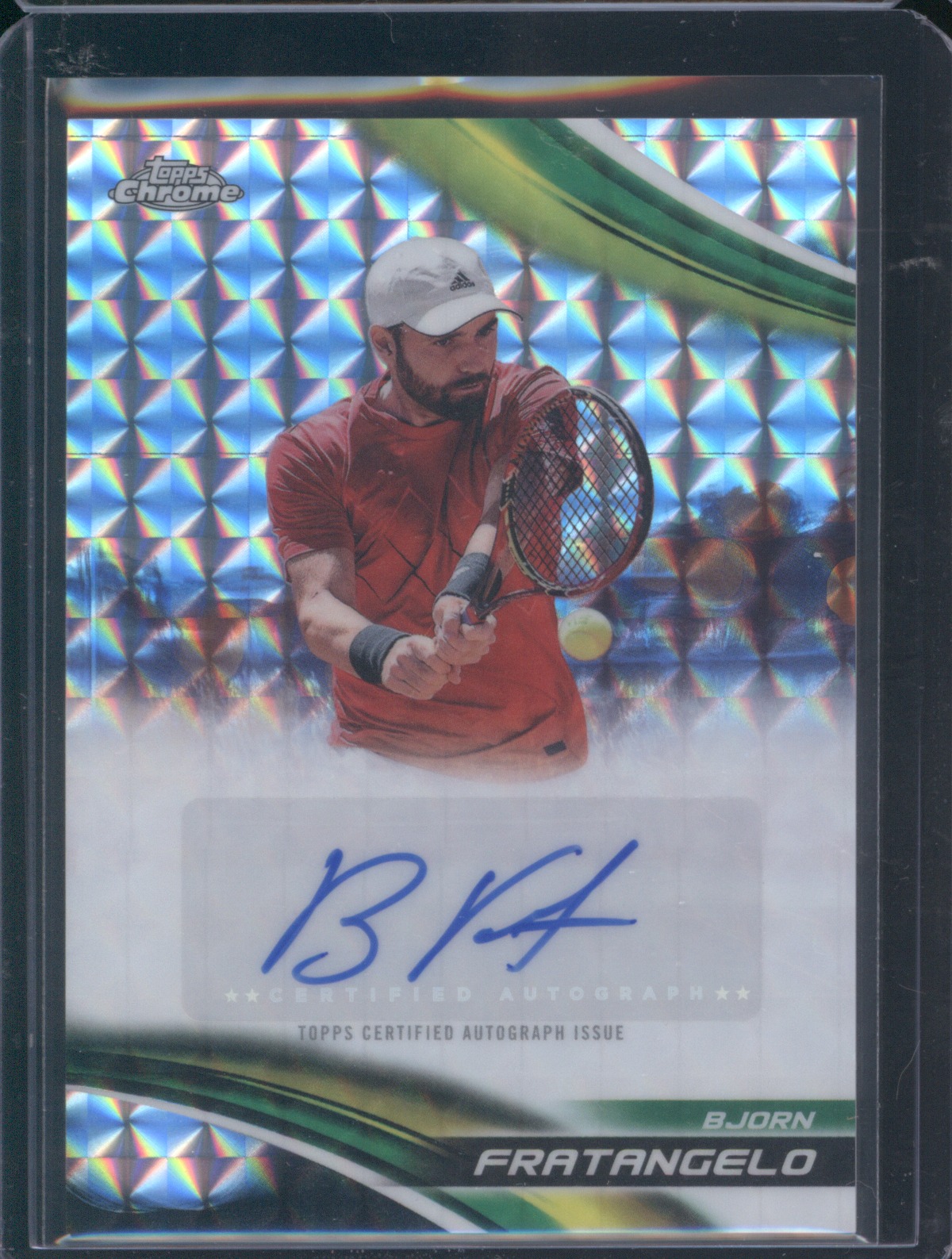 2025 Topps Chrome Tennis #CA-BFO Bjorn Fratangelo Geometric Refractor Auto — front