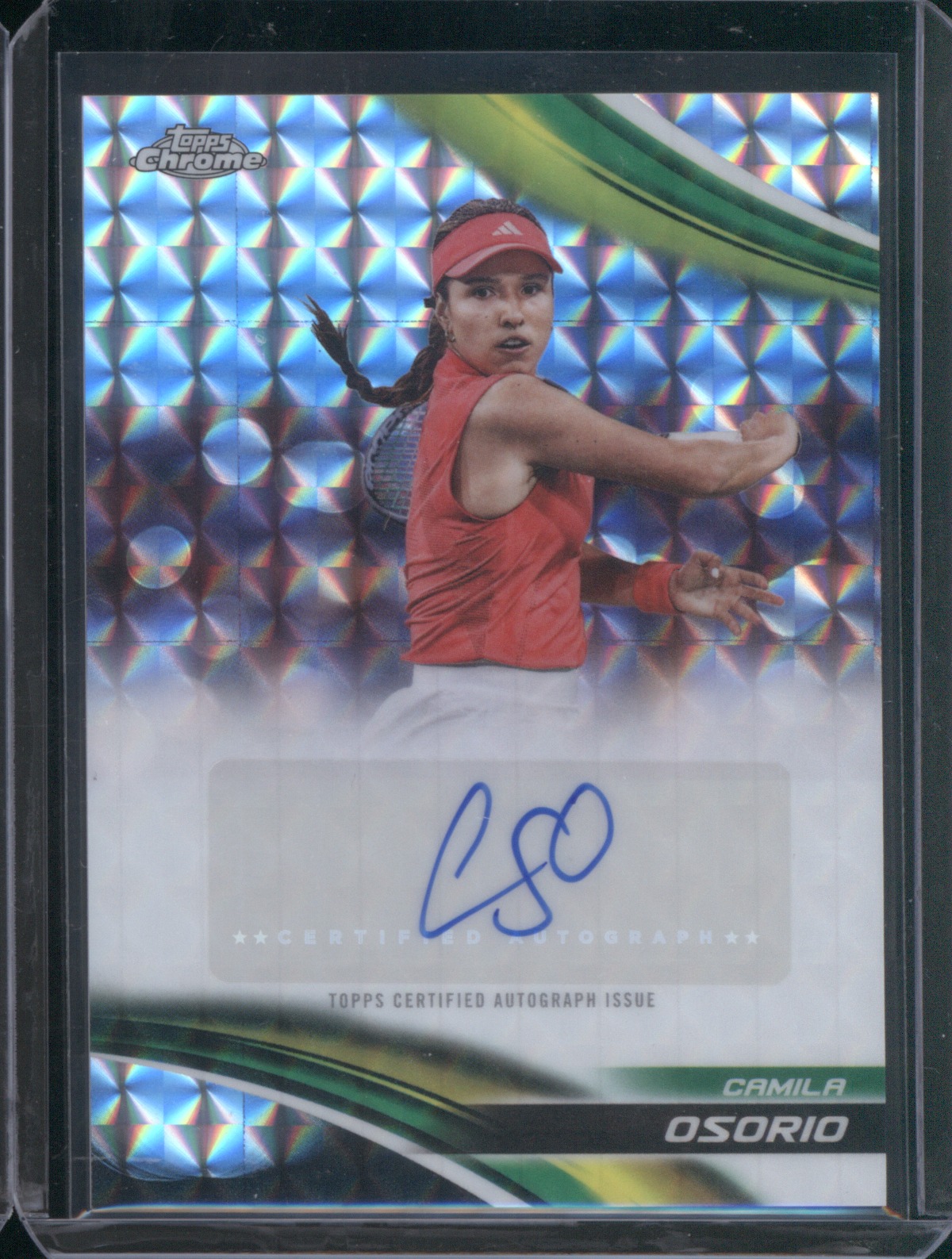 2025 Topps Chrome Tennis Camila Osorio #CA-COO Geometric Certified Autograph — front