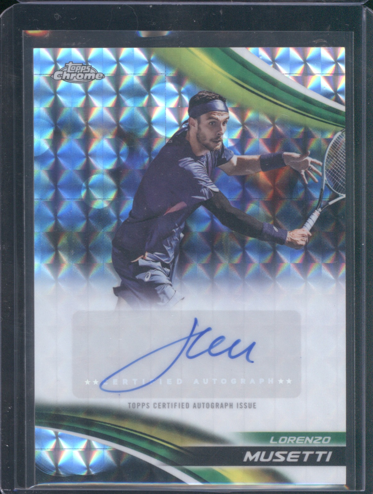 2025 Topps Chrome Tennis Geometric Autographs Lorenzo Musetti — front