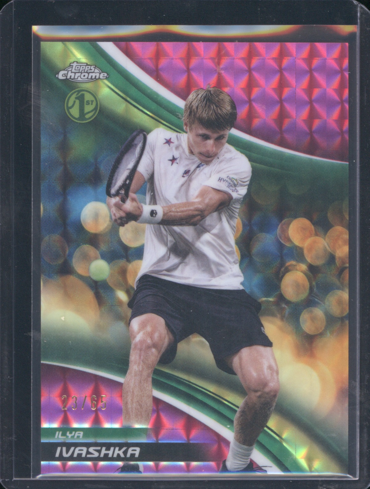 2025 Topps Chrome Tennis #262 Ilya Ivashka 1st Green Refractor — front