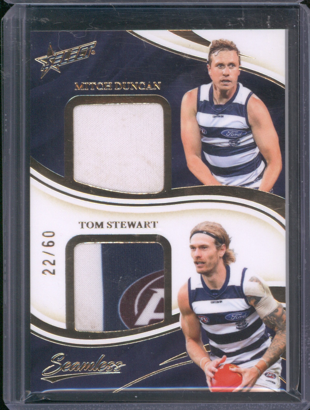 2022 Select Seamless Dual Jersey #22/60 Mitch Duncan Tom Stewart — front