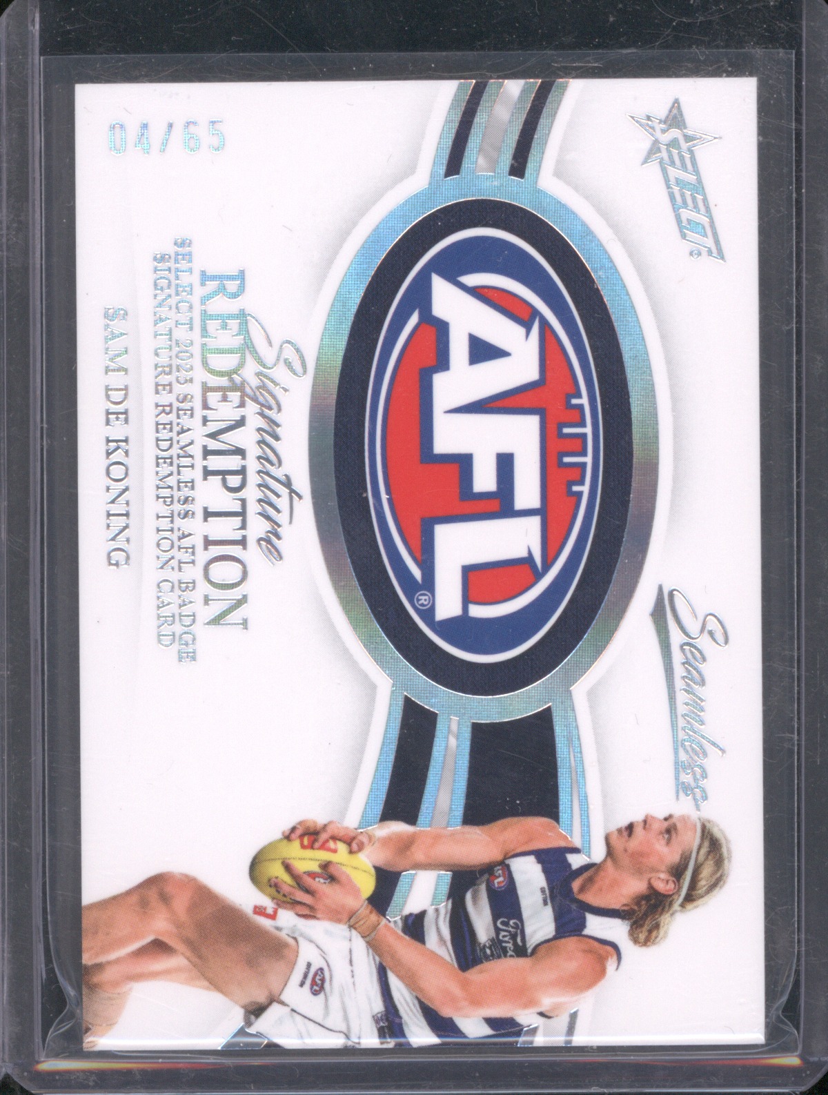 2023 Select Seamless AFL Badge Signature Redemption #Sam De Koning — front