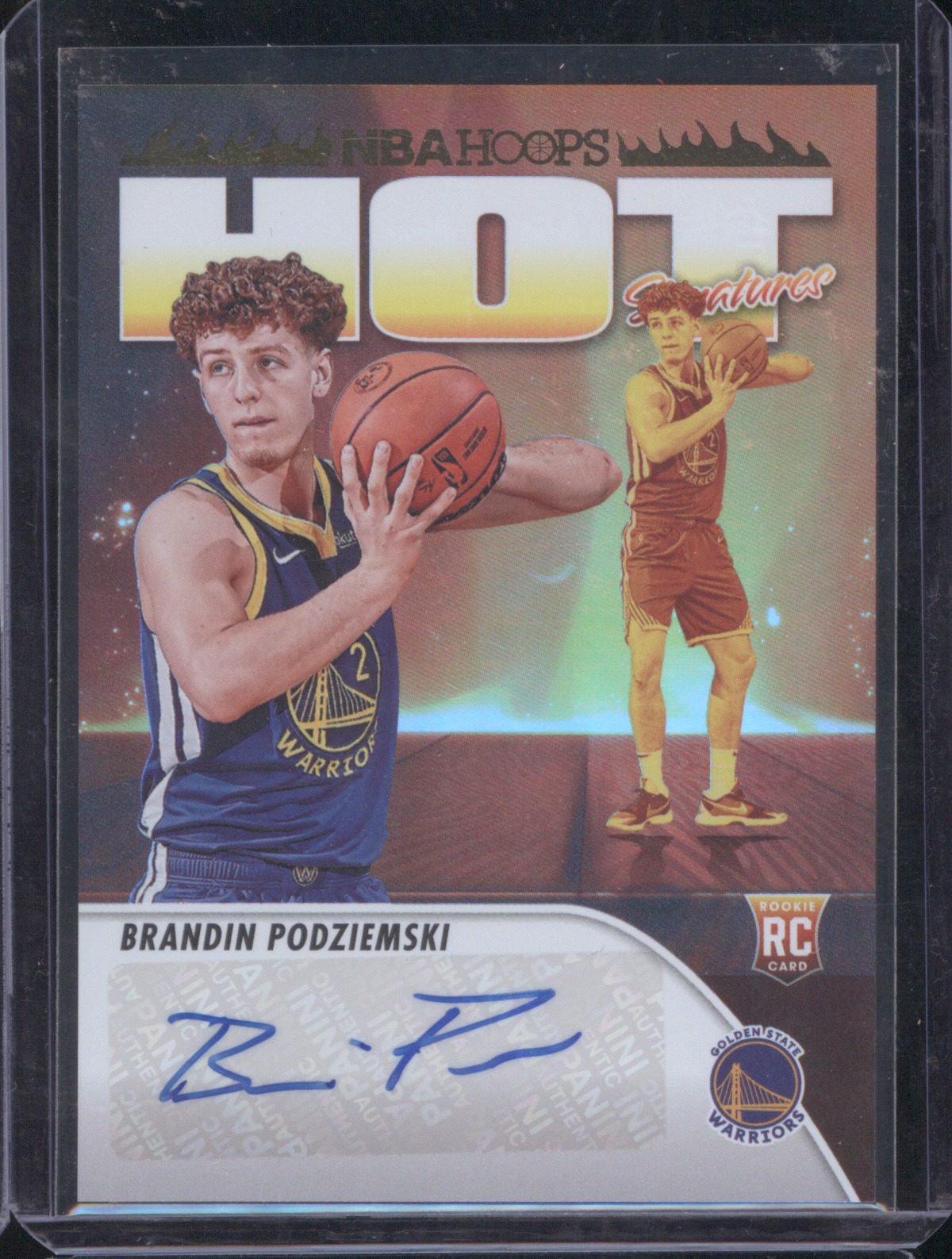 2023-24 Panini NBA Hoops Hot Signatures #HSR-BP Brandin Podziemski — front