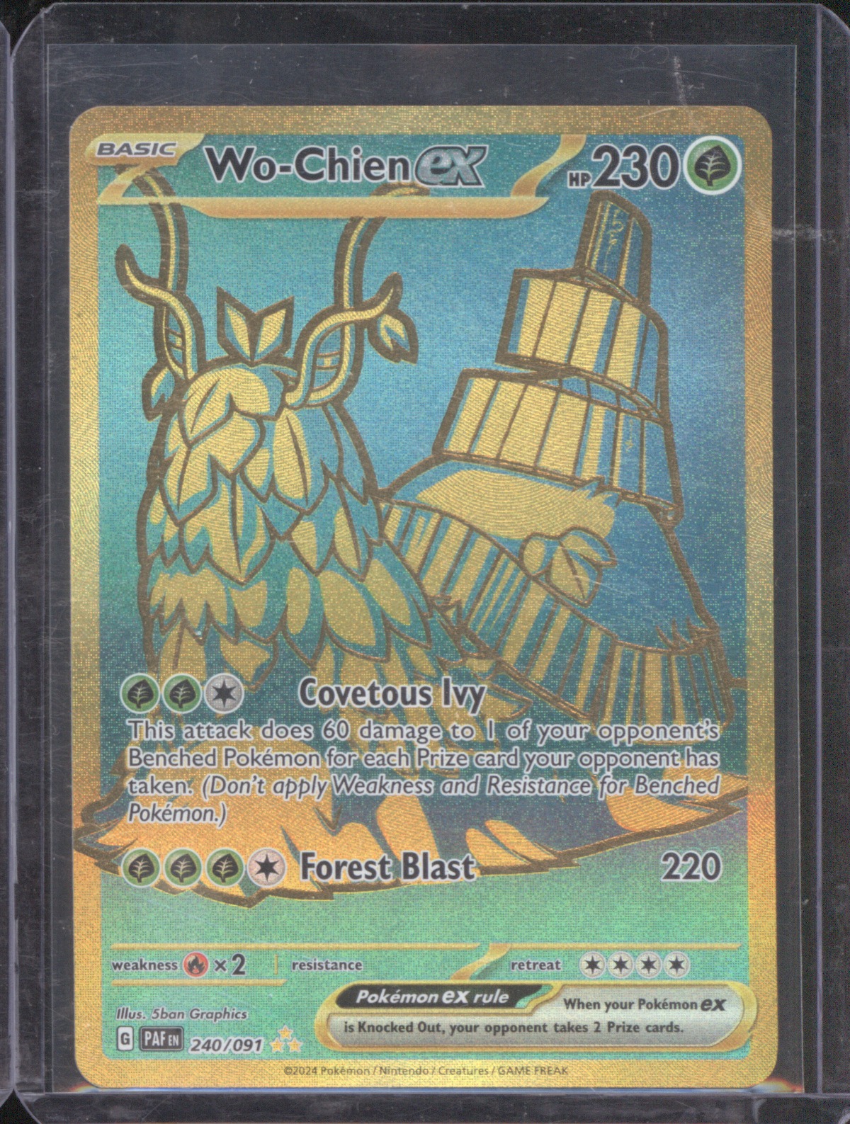 2024 Pokémon Paldean Fates #240 Wo-Chien ex — front