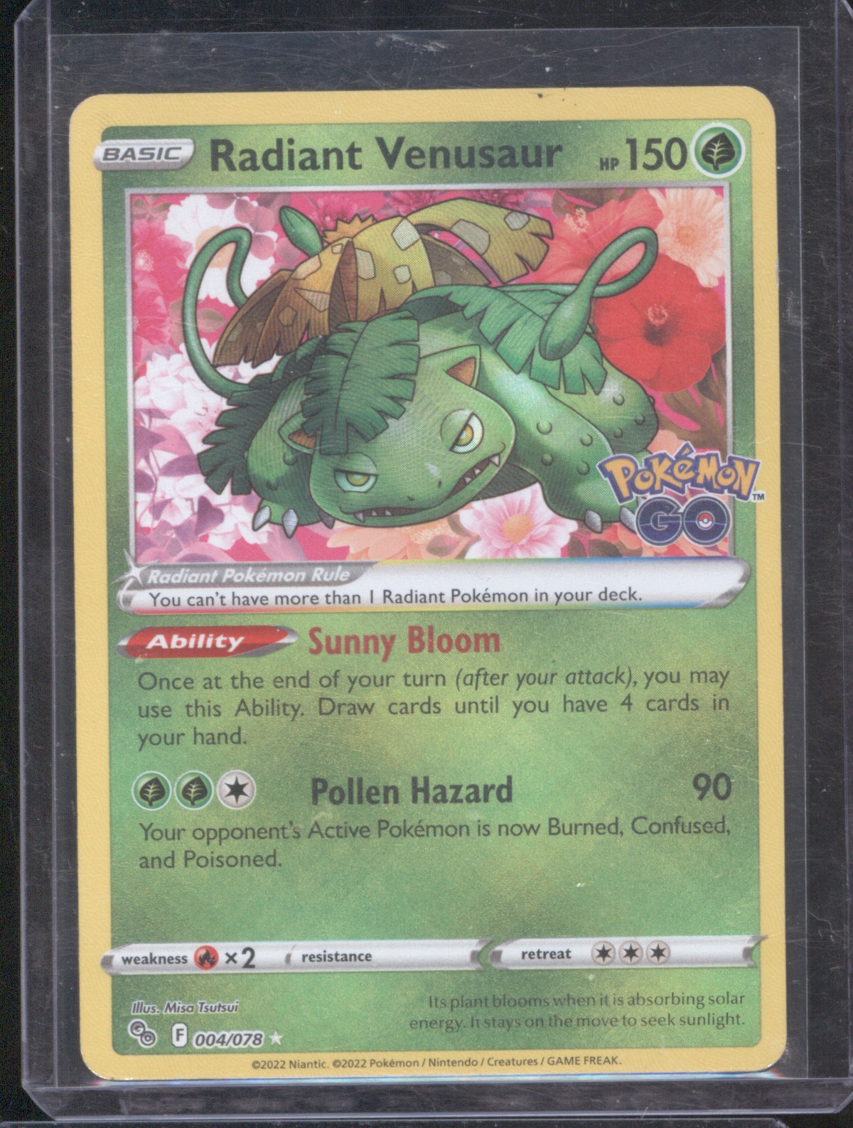 2022 Pokémon GO #004 Radiant Venusaur — front