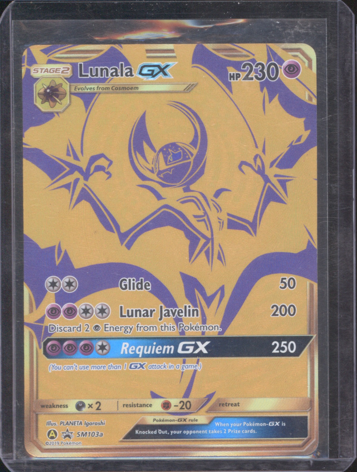 2019 Pokémon SM Promos #SM103a Lunala GX — front