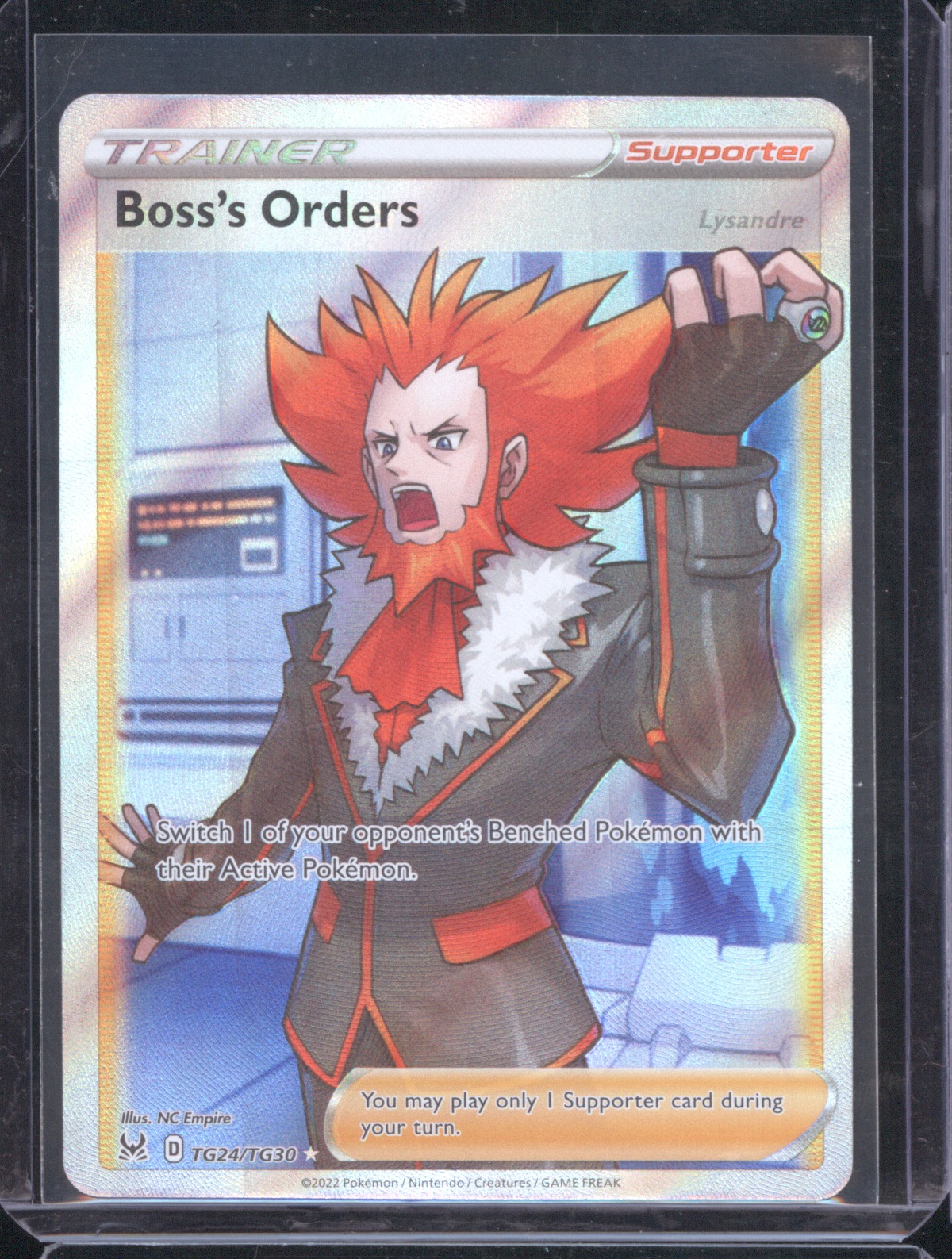 2022 Pokémon TG24/TG30 Boss's Orders Lysandre — front