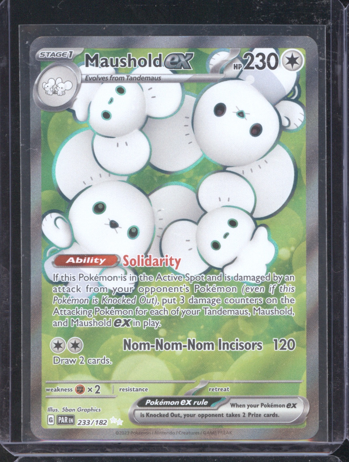 2023 Pokemon Paradox Rift #233 Maushold ex — front