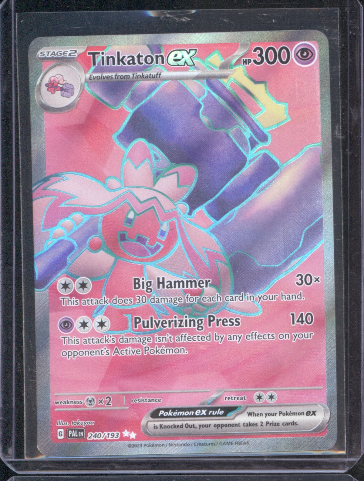 2023 Pokémon Paldea Evolved #240/193 Tinkaton ex — front