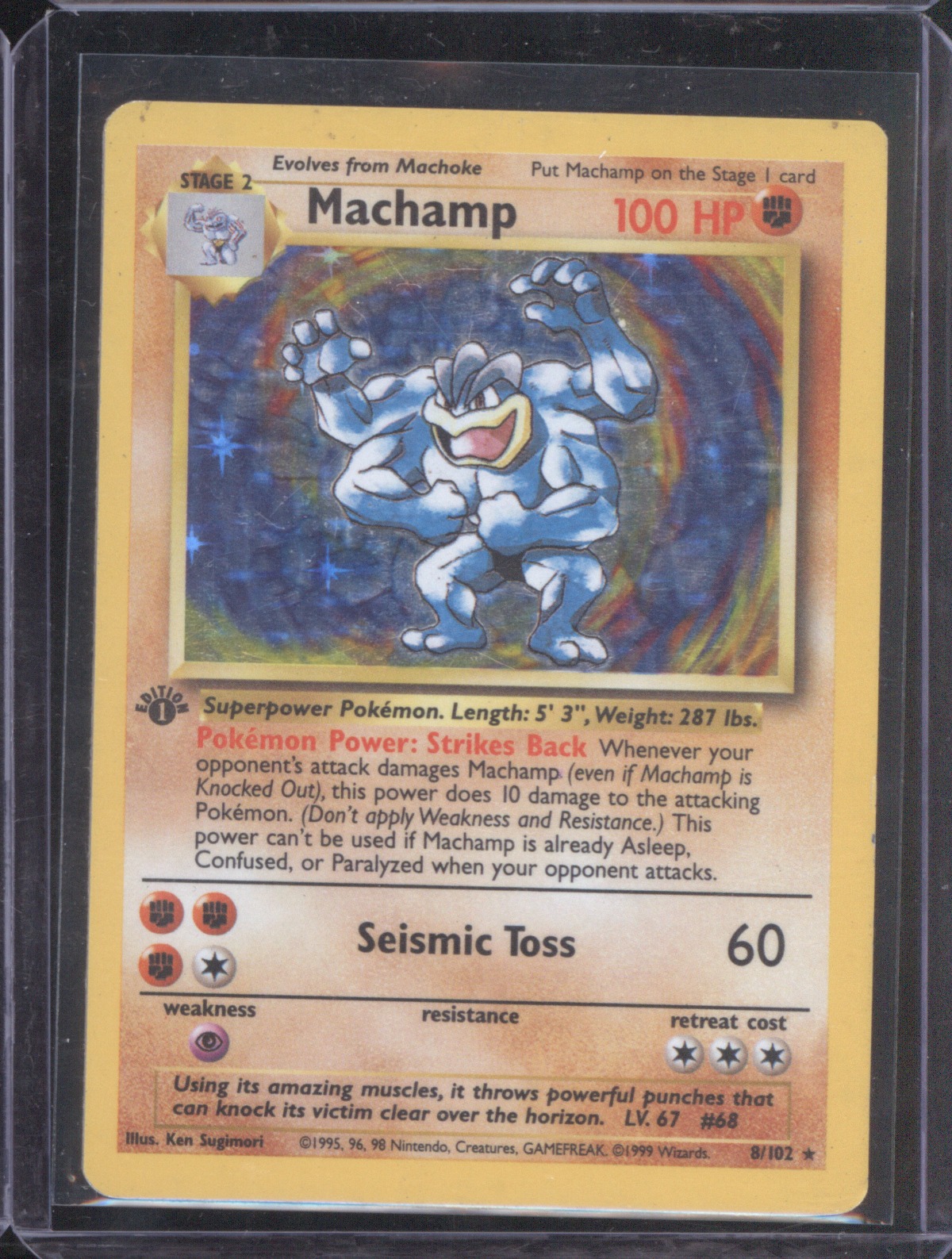 1999 Pokémon 1st Edition Deck Exclusives #8 Machamp — front