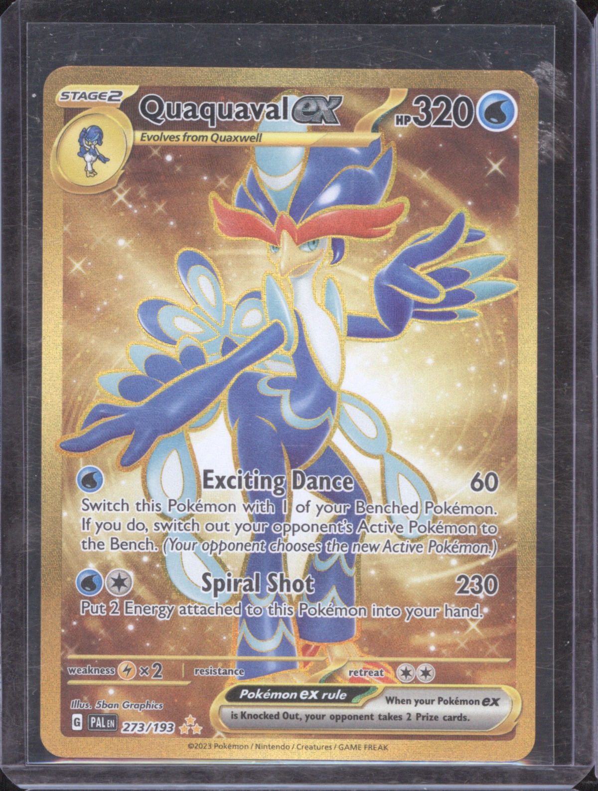 2023 Pokémon SV02: Paldea Evolved #273/193 Quaquaval ex — front