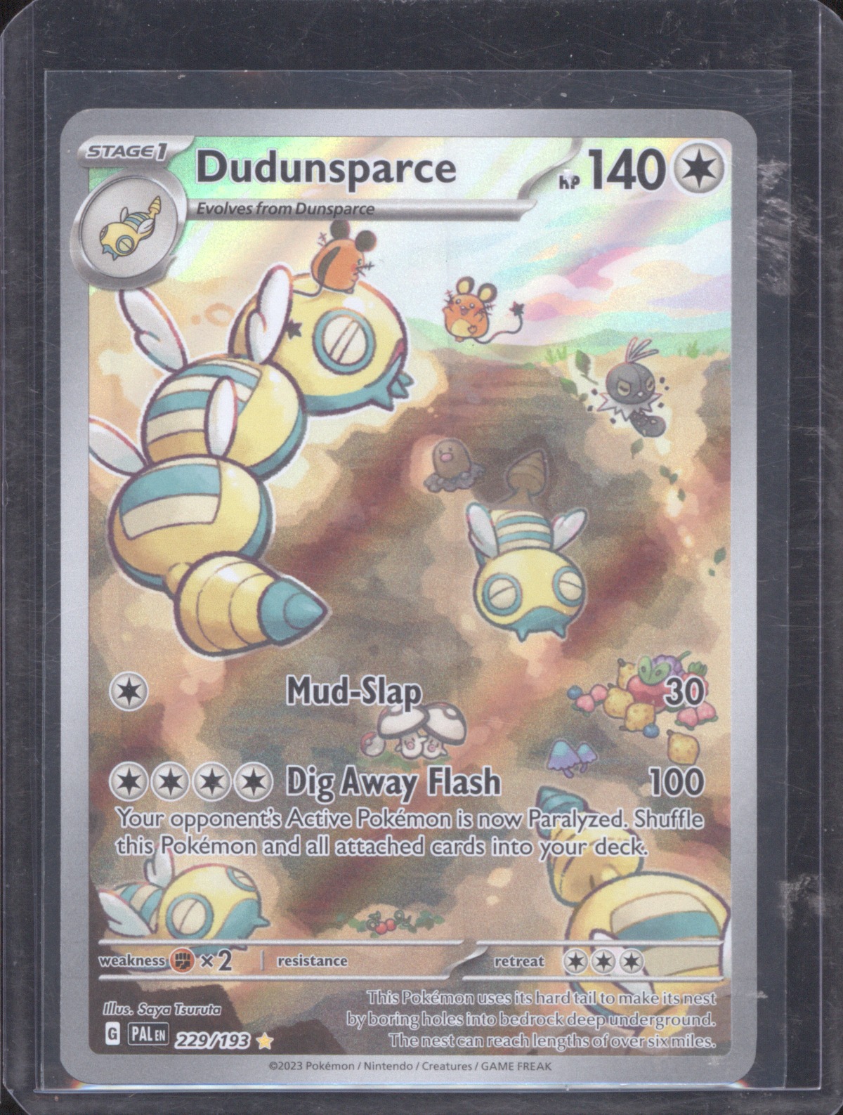 2023 Pokémon SV02: Paldea Evolved #229 Dudunsparce — front
