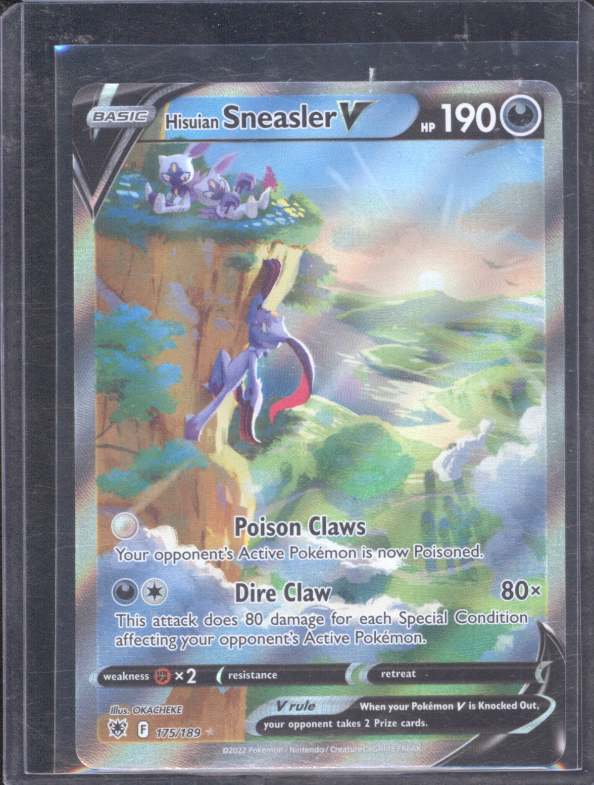 2022 Pokemon Astral Radiance #175 Hisuian Sneasler V — front
